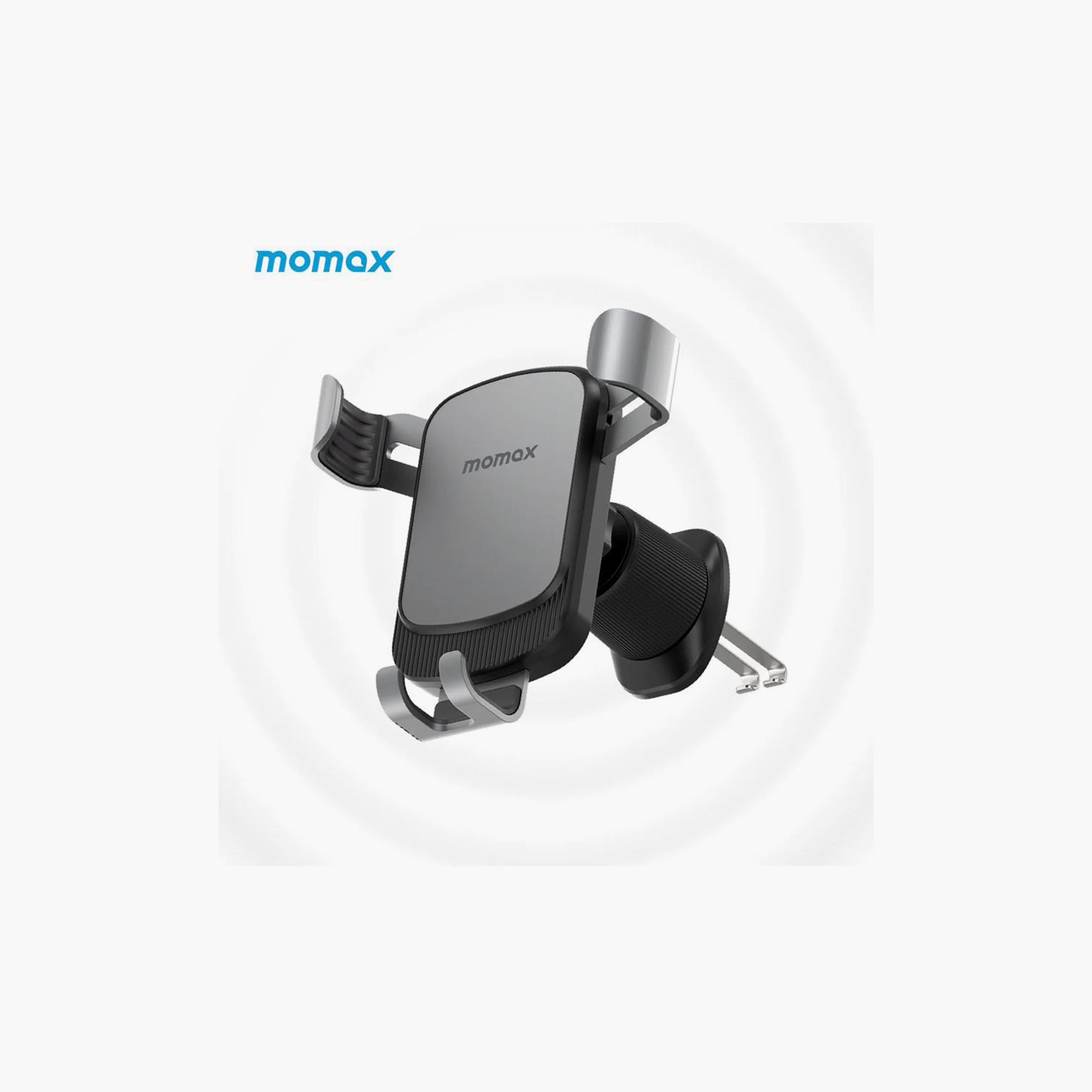 Momax Move Universal Easy Car Mount Automatic Gravity Lock Twin Metal Hook Design - Grey | CM23E-electronics-accessories-mobileaccesories-image-2