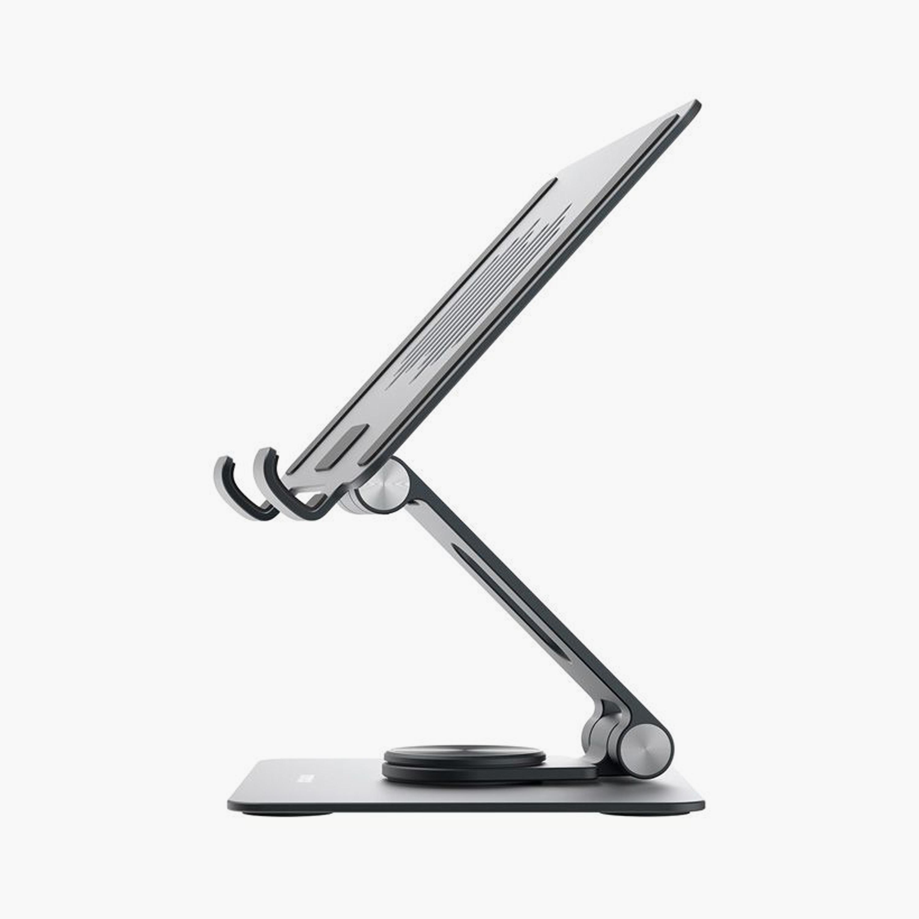 Momax Foldable & Rotatable Tablet Stand, 360° Rotation, Aluminium Alloy - Grey | KH8E-electronics-accessories-computeraccesories-image-3
