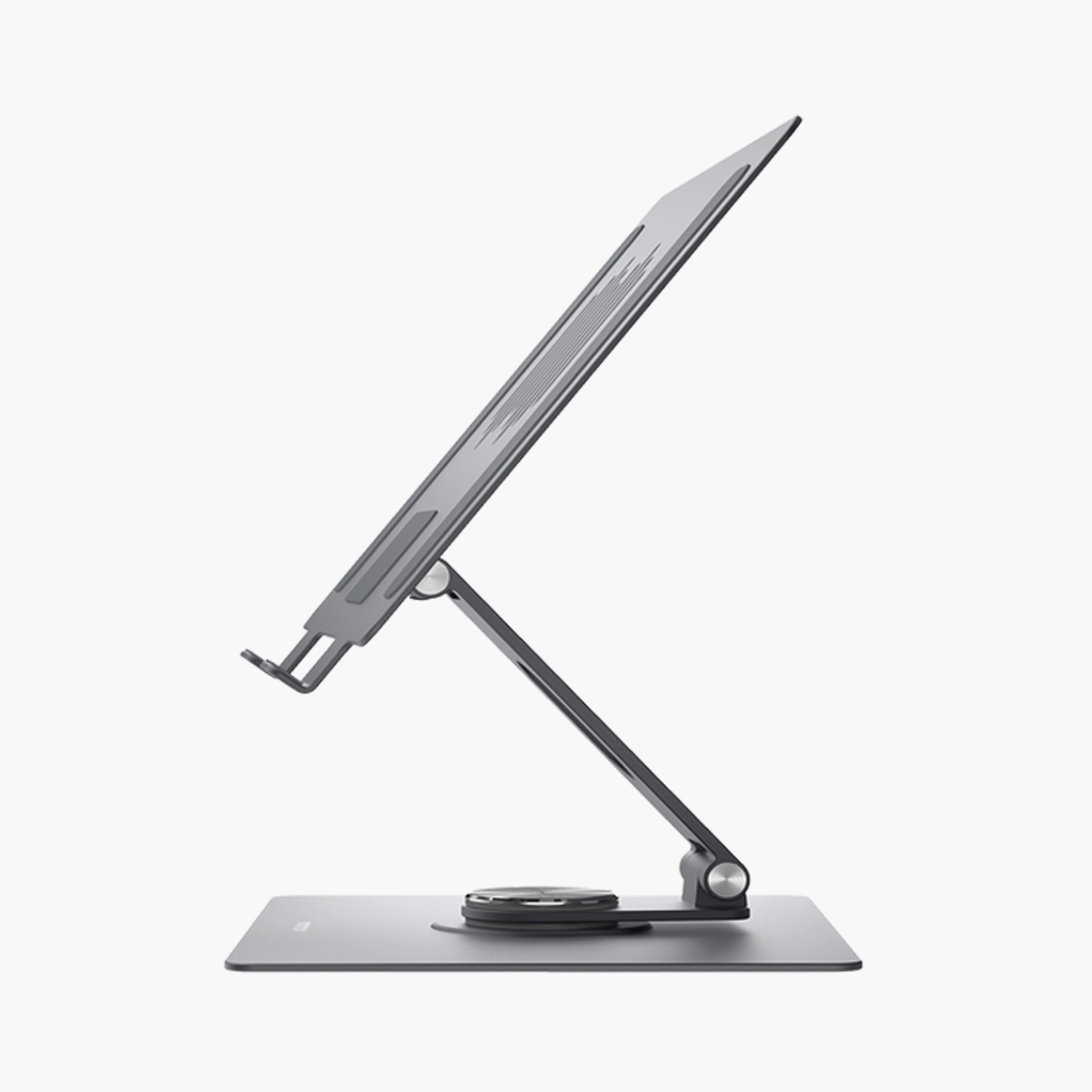 Momax Foldable & Rotatable Tablet/Laptop Stand, 360° Rotation, Aluminium Alloy - Grey | KH10E-electronics-accessories-computeraccesories-image-4