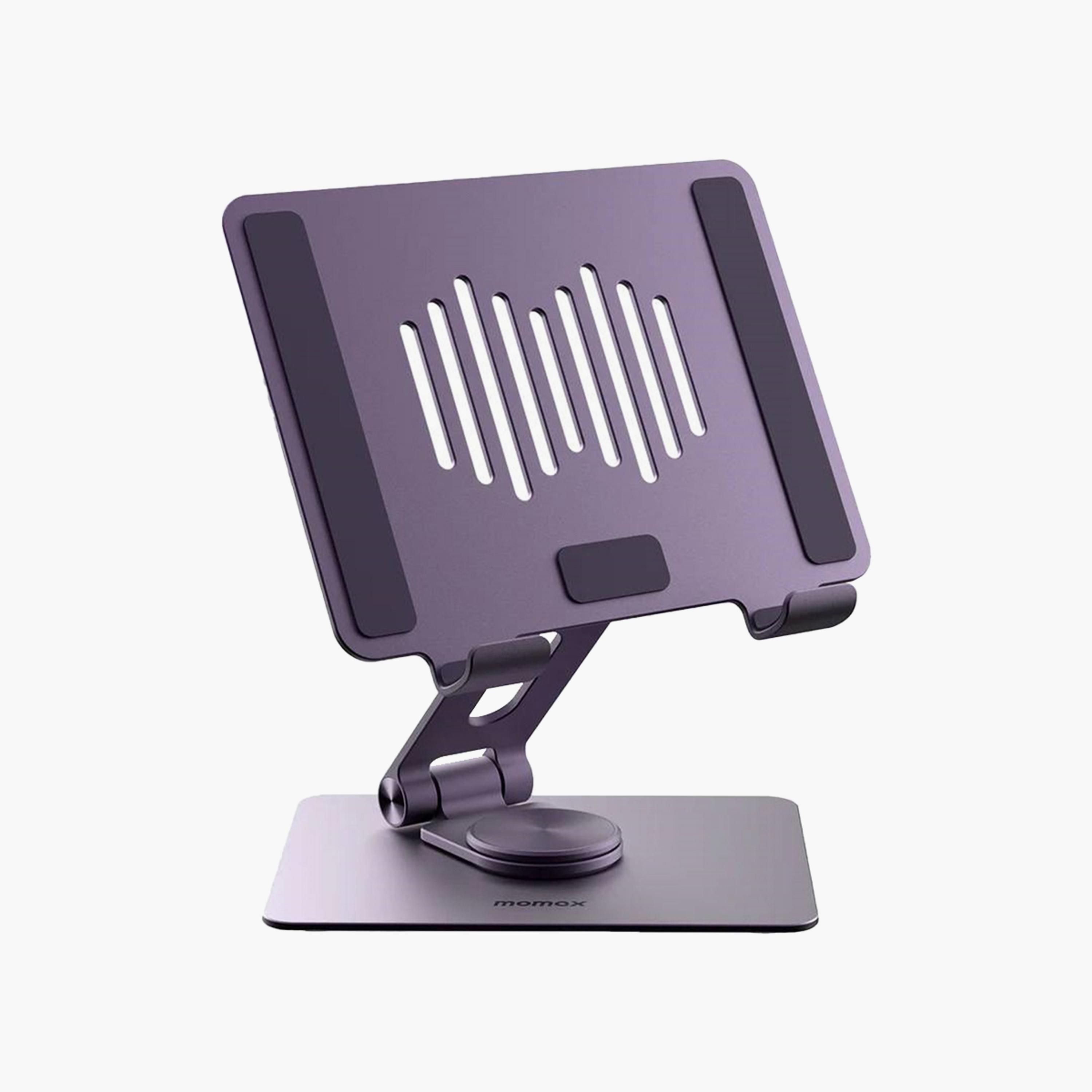 Momax Fold and Rotatable Tablet Stand 360-degree Rotatable Aluminium Alloy - Purple (KH8U)-electronics-accessories-computeraccesories-image-1