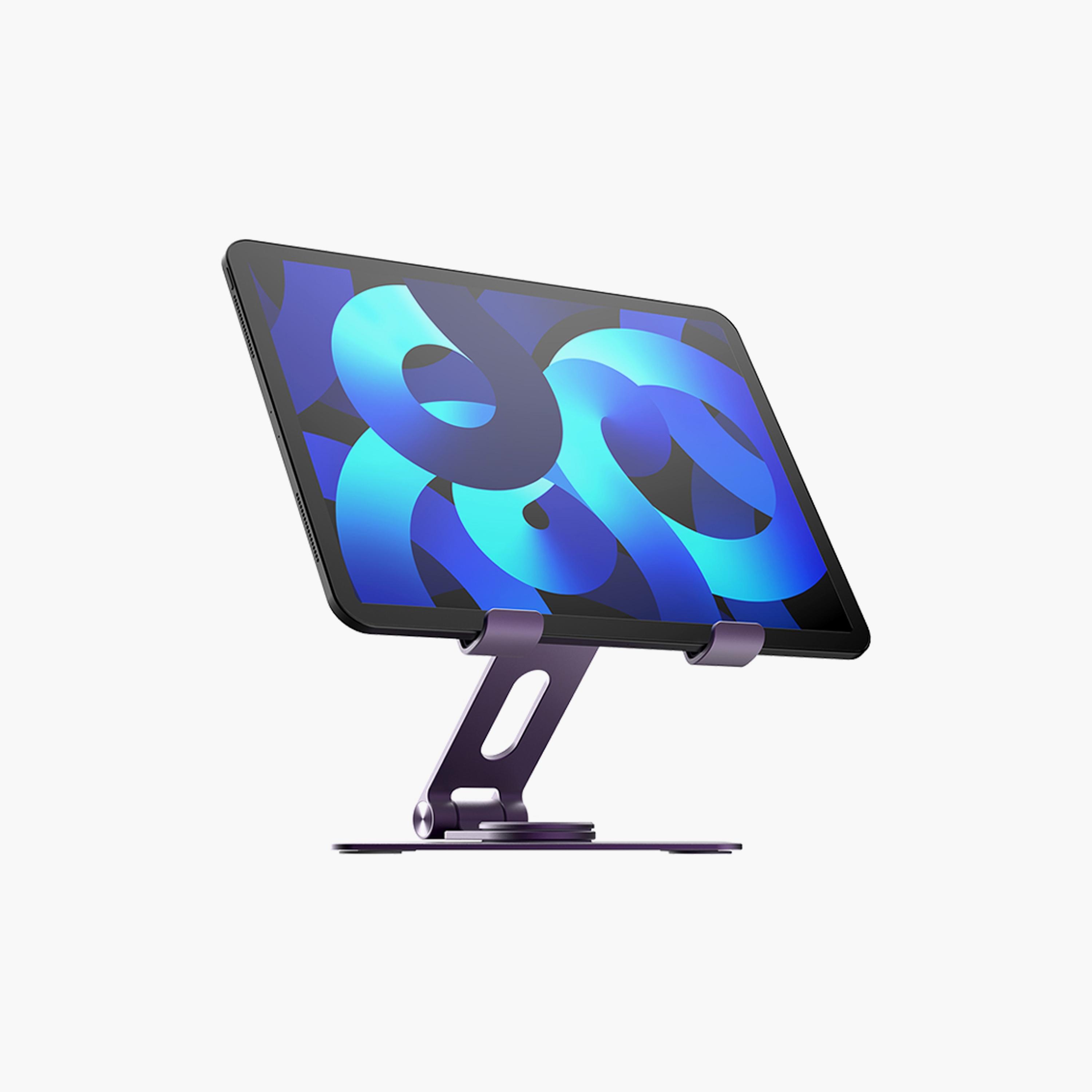 Momax Fold and Rotatable Tablet Stand 360-degree Rotatable Aluminium Alloy - Purple (KH8U)-electronics-accessories-computeraccesories-image-2