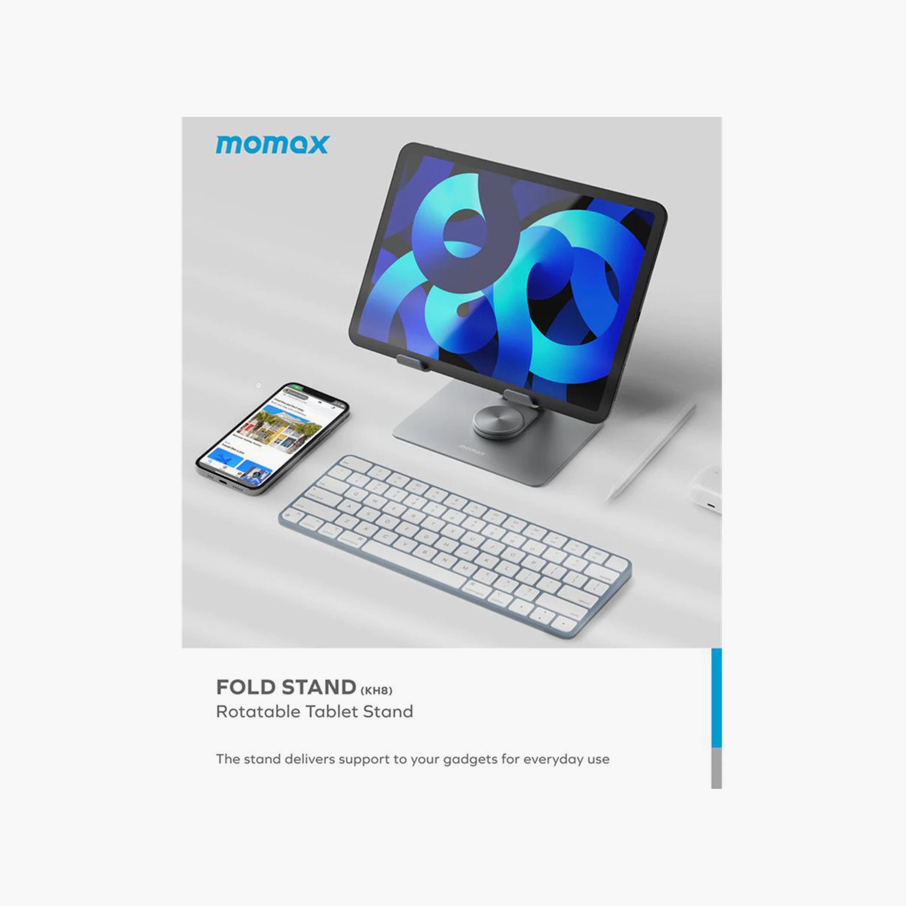 Momax Fold and Rotatable Tablet Stand 360-degree Rotatable Aluminium Alloy - Purple (KH8U)-electronics-accessories-computeraccesories-image-4