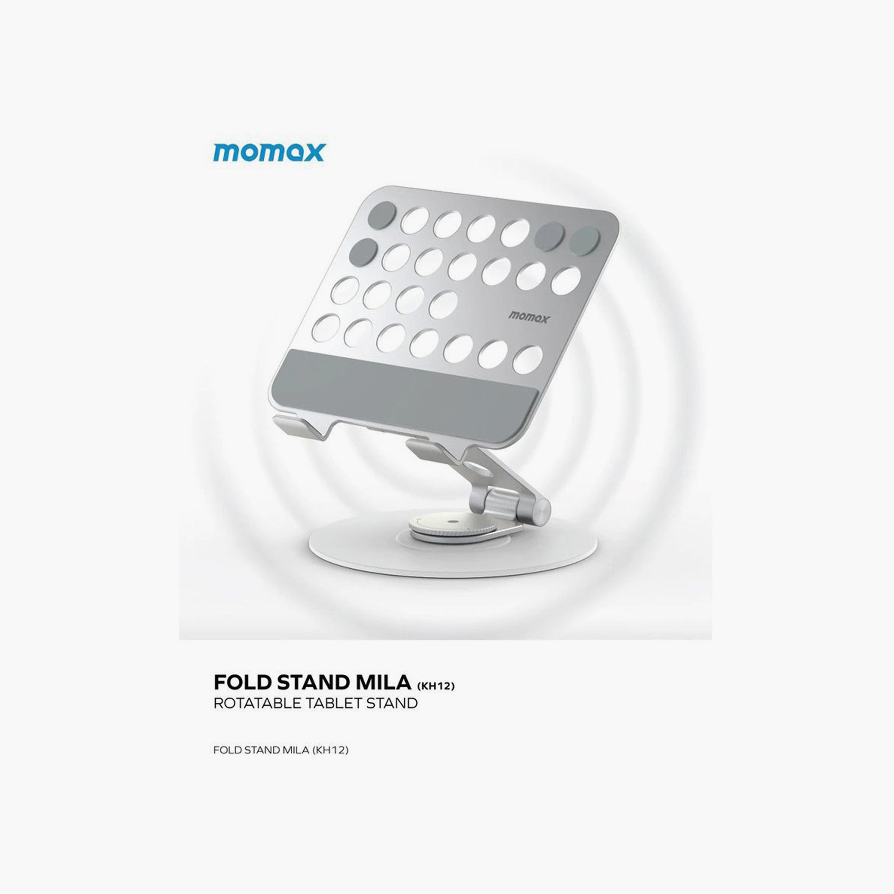 Momax Fold Stand Mila Rotatable Tablet Stand - Silver | KH12S-electronics-accessories-computeraccesories-image-2
