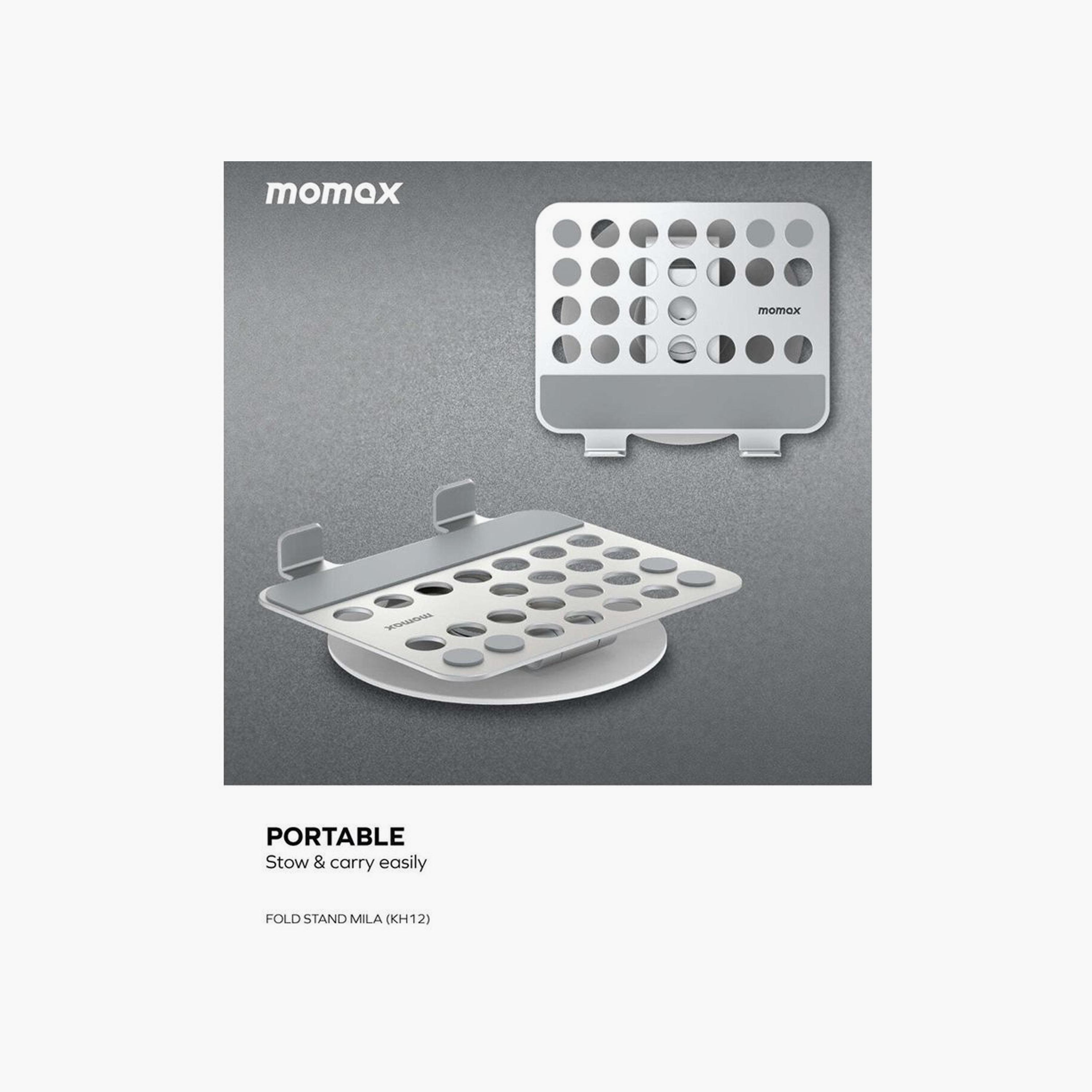 Momax Fold Stand Mila Rotatable Tablet Stand - Silver | KH12S-electronics-accessories-computeraccesories-image-4