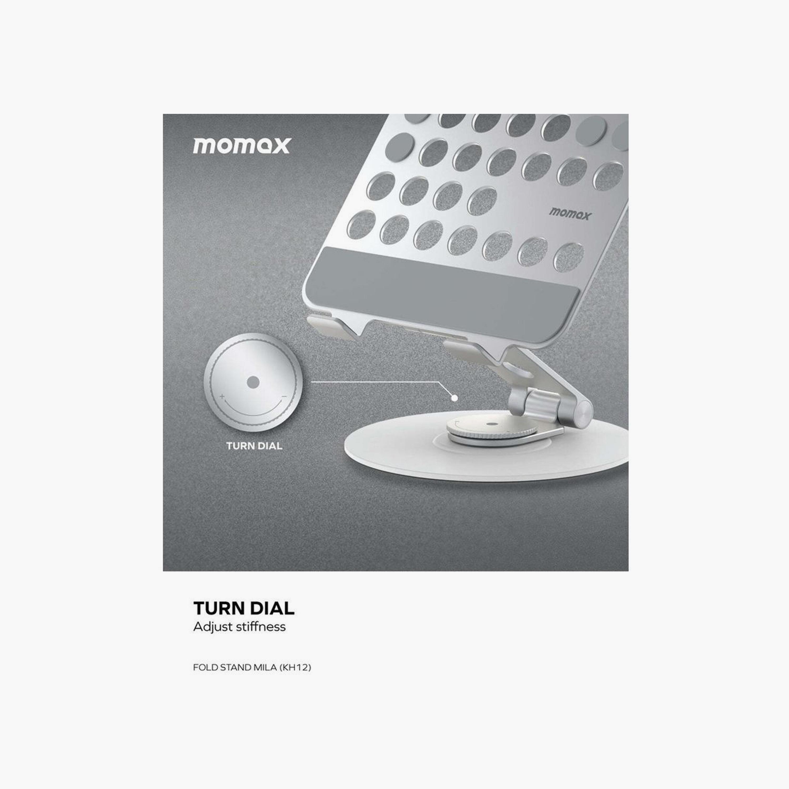 Momax Fold Stand Mila Rotatable Tablet Stand - Silver | KH12S-electronics-accessories-computeraccesories-image-5