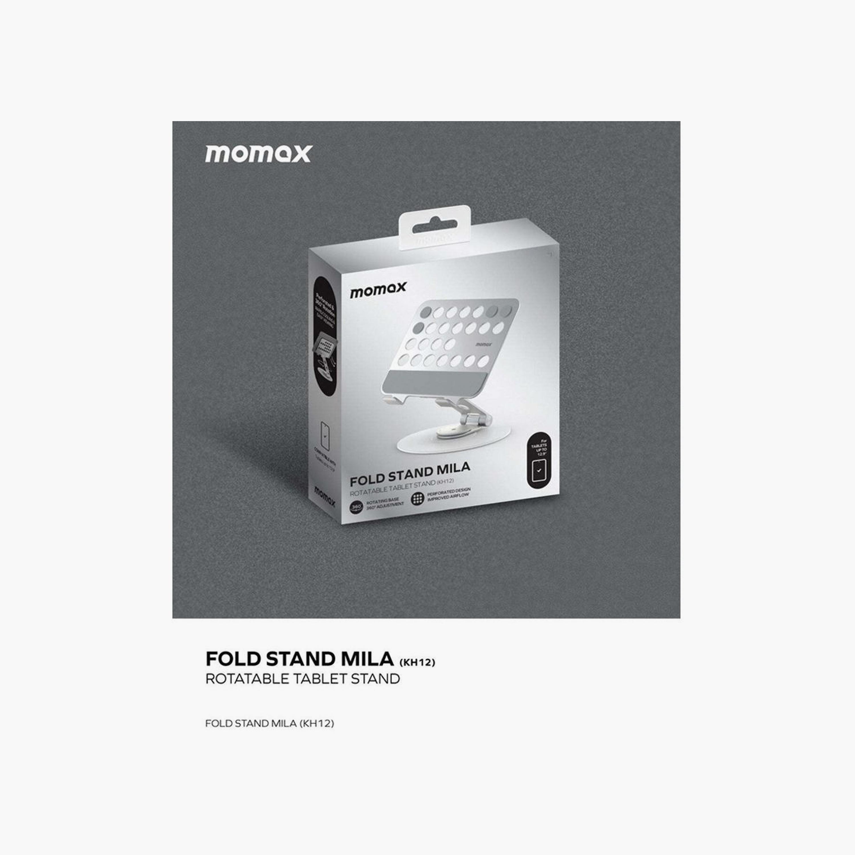 Momax Fold Stand Mila Rotatable Tablet Stand - Silver | KH12S-electronics-accessories-computeraccesories-image-6