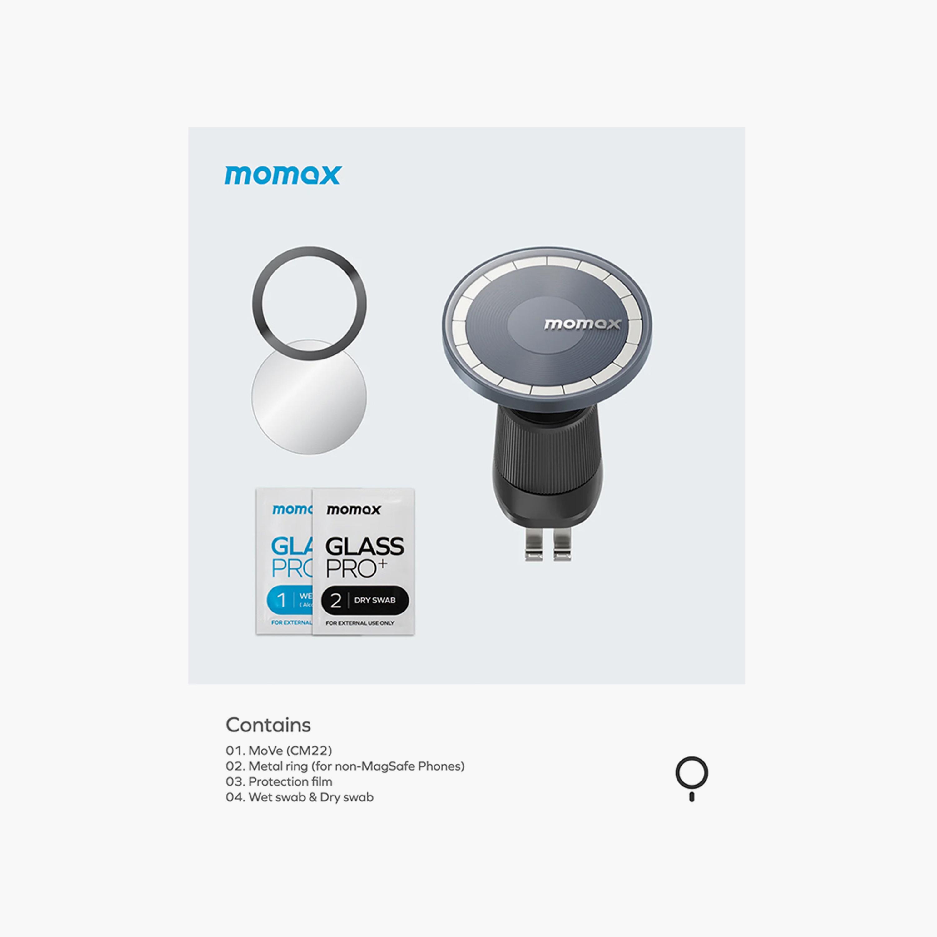 Momax Move Easy Magnetic Car Mount - Titanium | CM22L-electronics-accessories-mobileaccesories-image-6