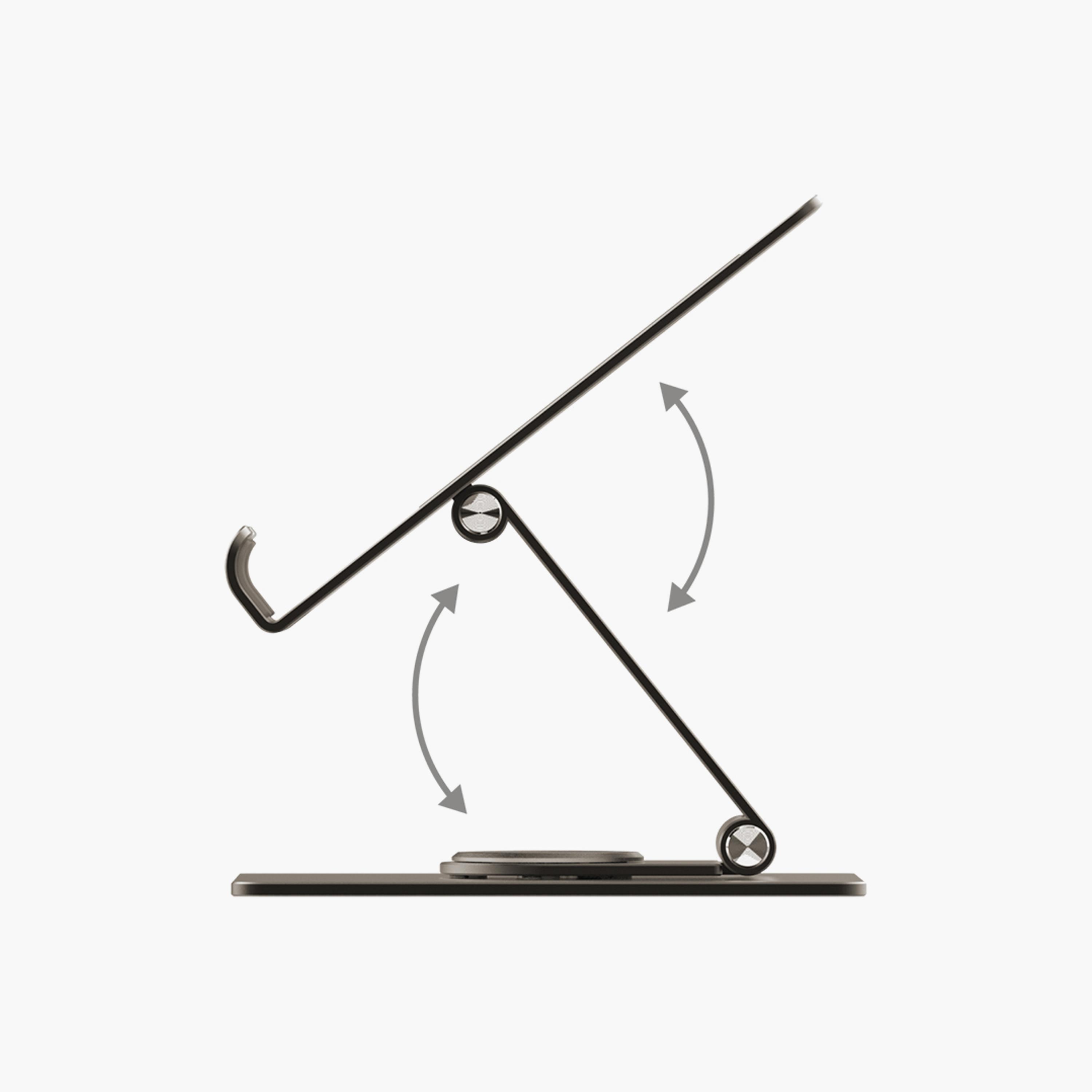 Momax Fold and Rotatable Phone and Tablet Stand Aluminium Alloy - Titanium | KH5L1-electronics-accessories-computeraccesories-image-4