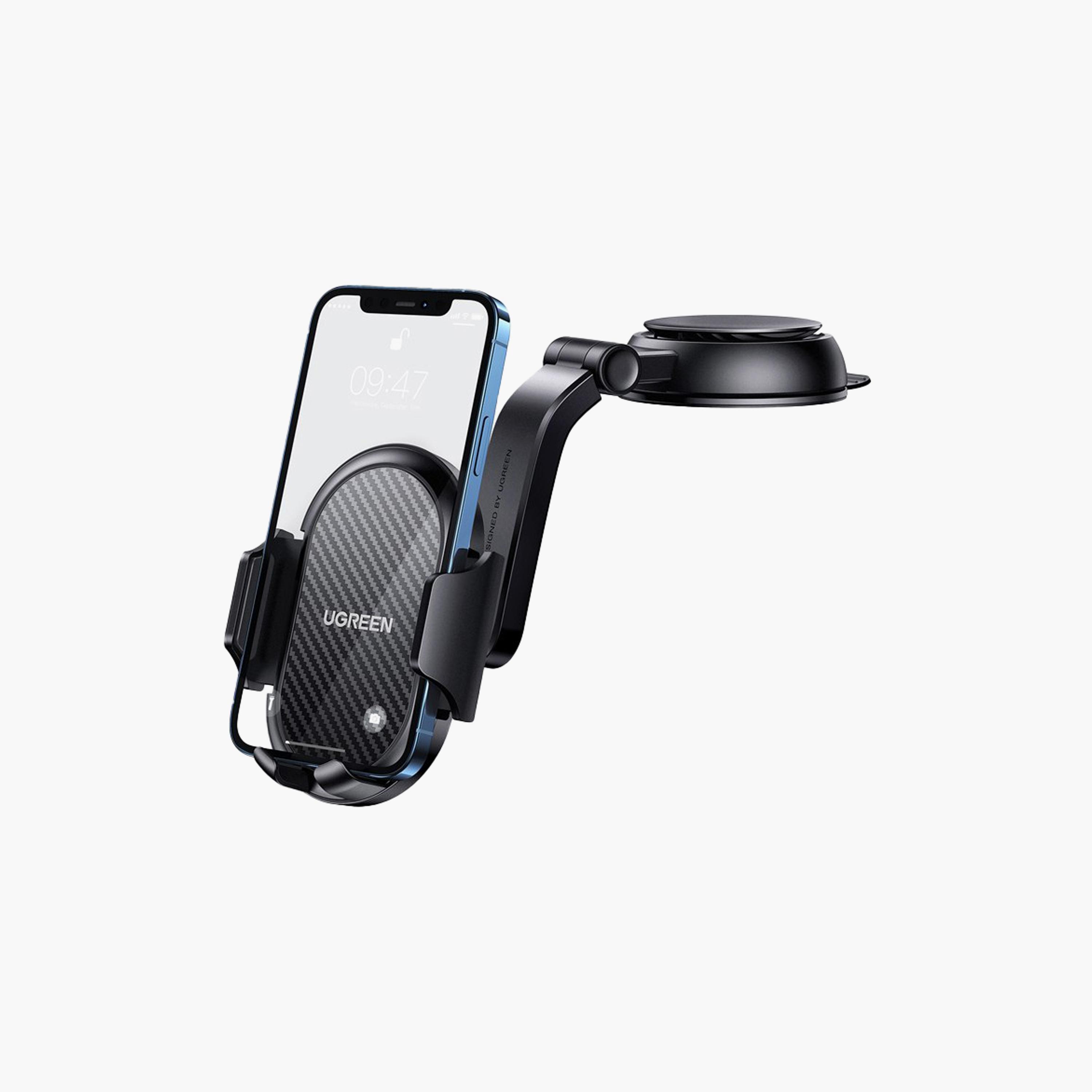 UGREEN Waterfall-Shaped Suction Cup Phone Mount - Black | 20473-electronics-accessories-mobileaccesories-image-1
