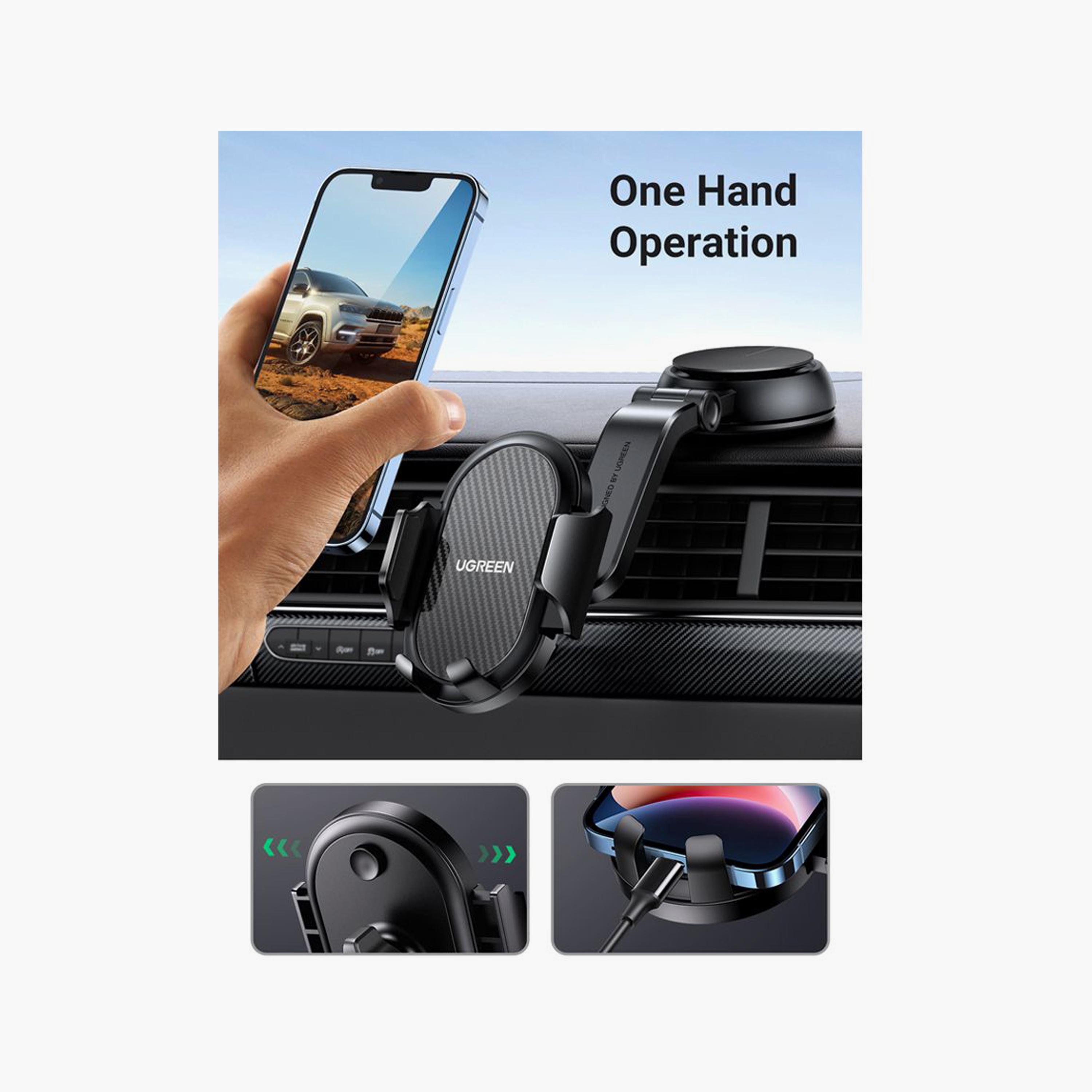 UGREEN Waterfall-Shaped Suction Cup Phone Mount - Black | 20473-electronics-accessories-mobileaccesories-image-5