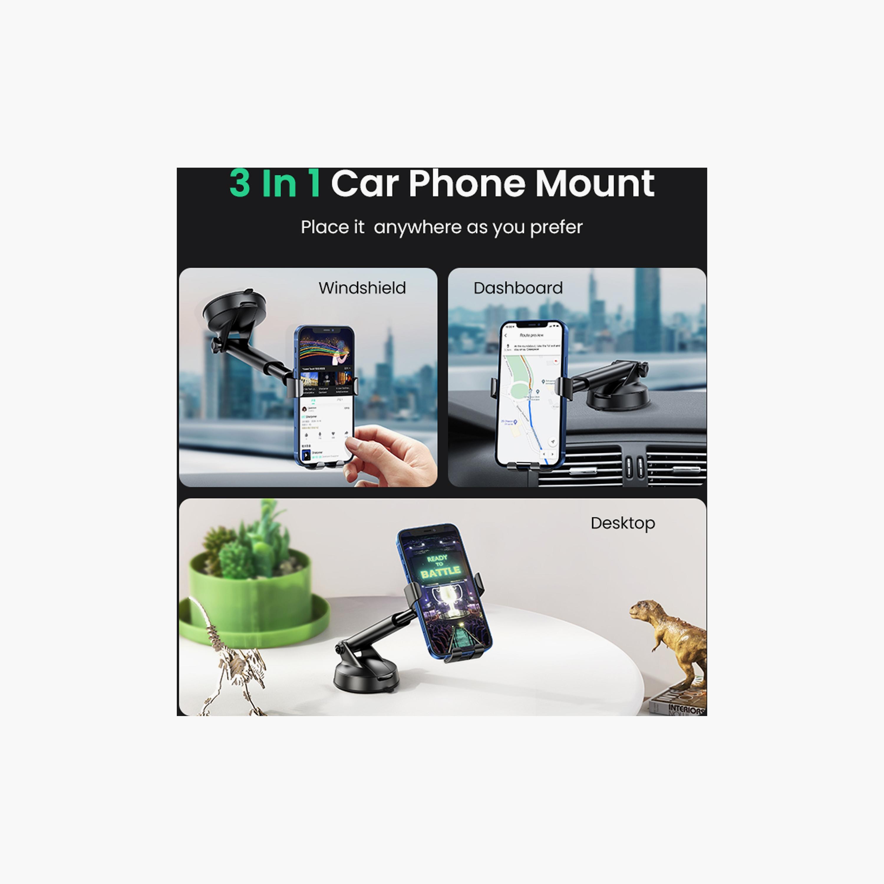 UGREEN Gravity Phone Holder with Suction Cup - Black | 60990B-electronics-accessories-mobileaccesories-image-5