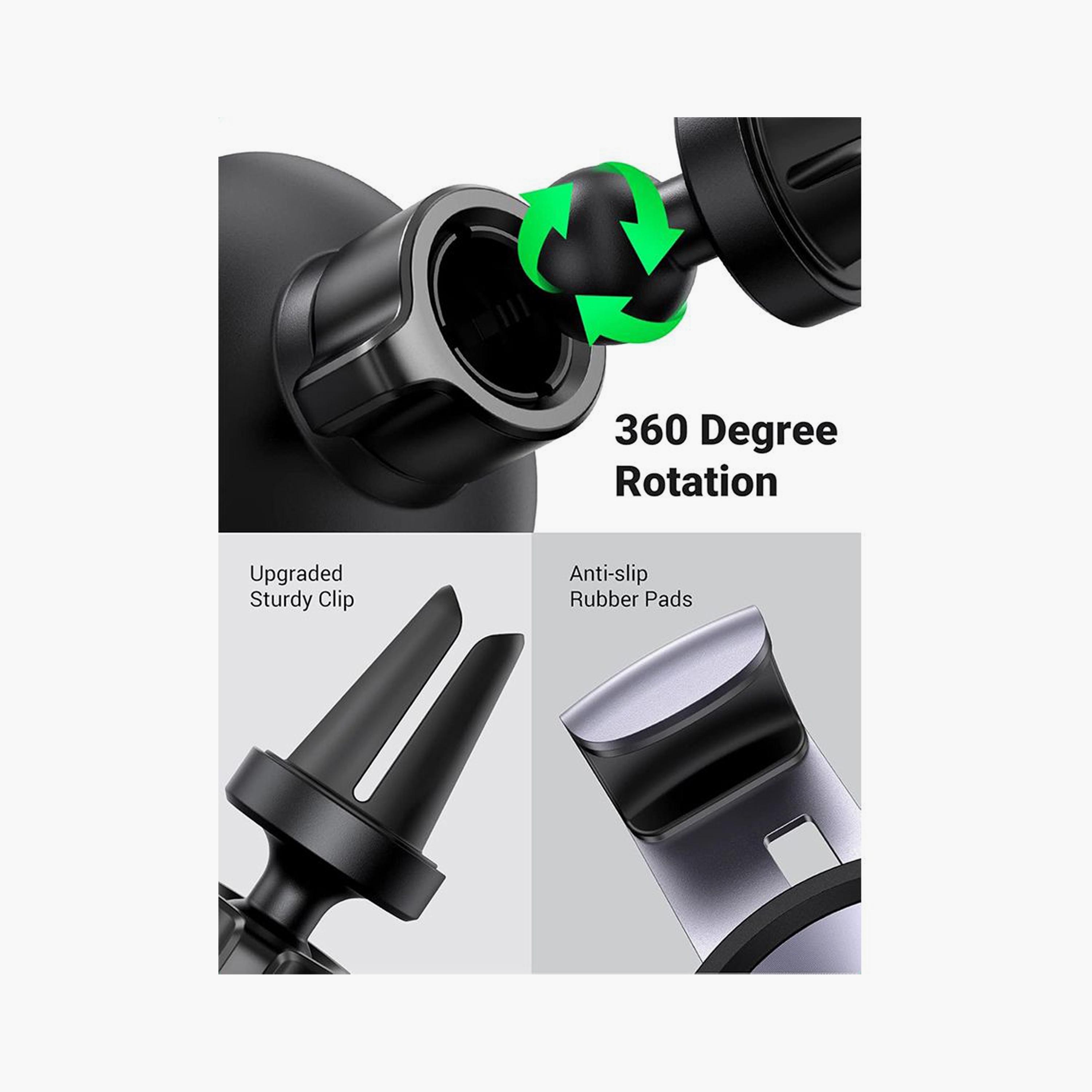 UGREEN Gravity Air Vent Car Phone Holder with Auto Lock - Space Grey | 50564-electronics-accessories-mobileaccesories-image-4