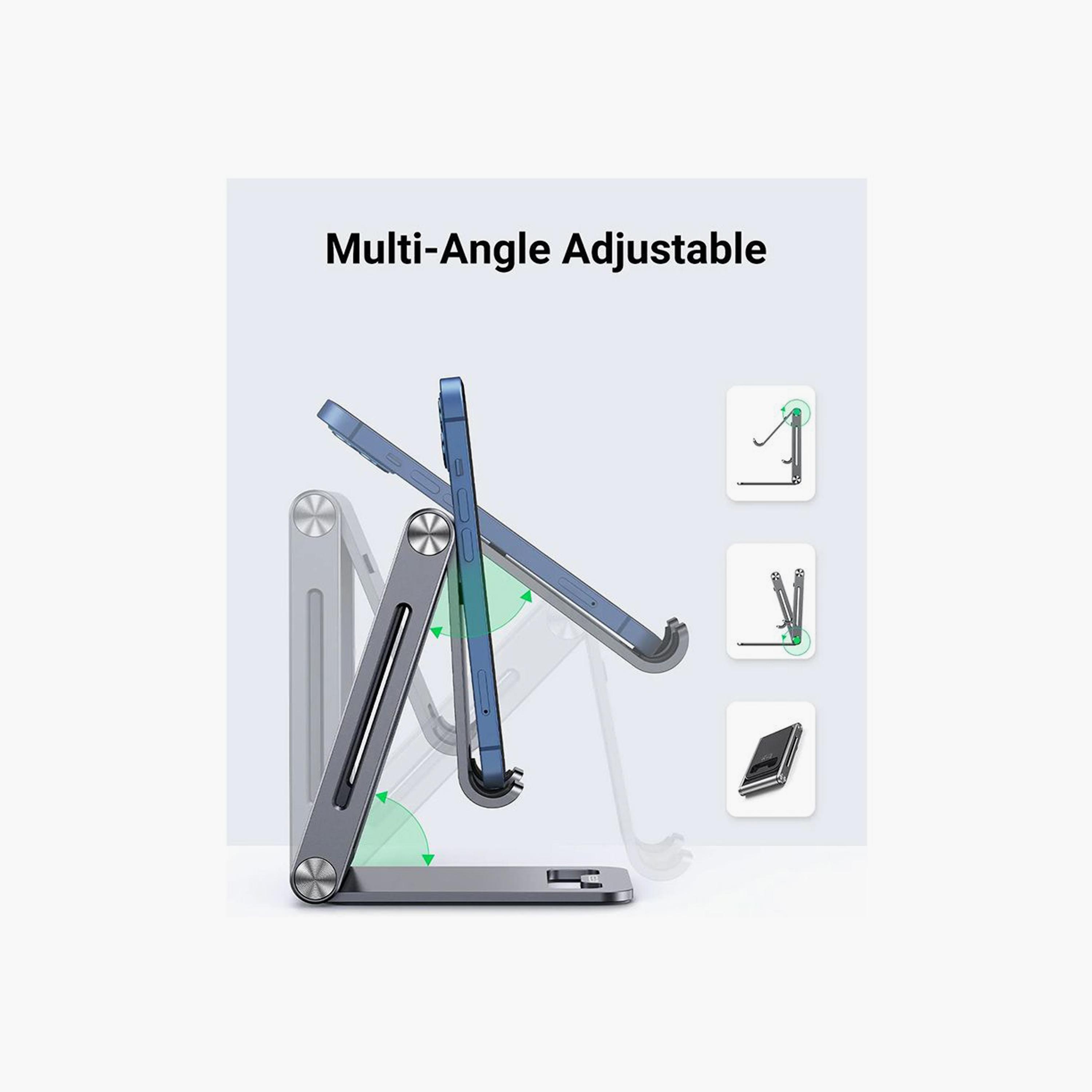 UGREEN Phone Adjustable Aluminium Holder with Roller - Grey | 80708-electronics-accessories-mobileaccesories-image-4
