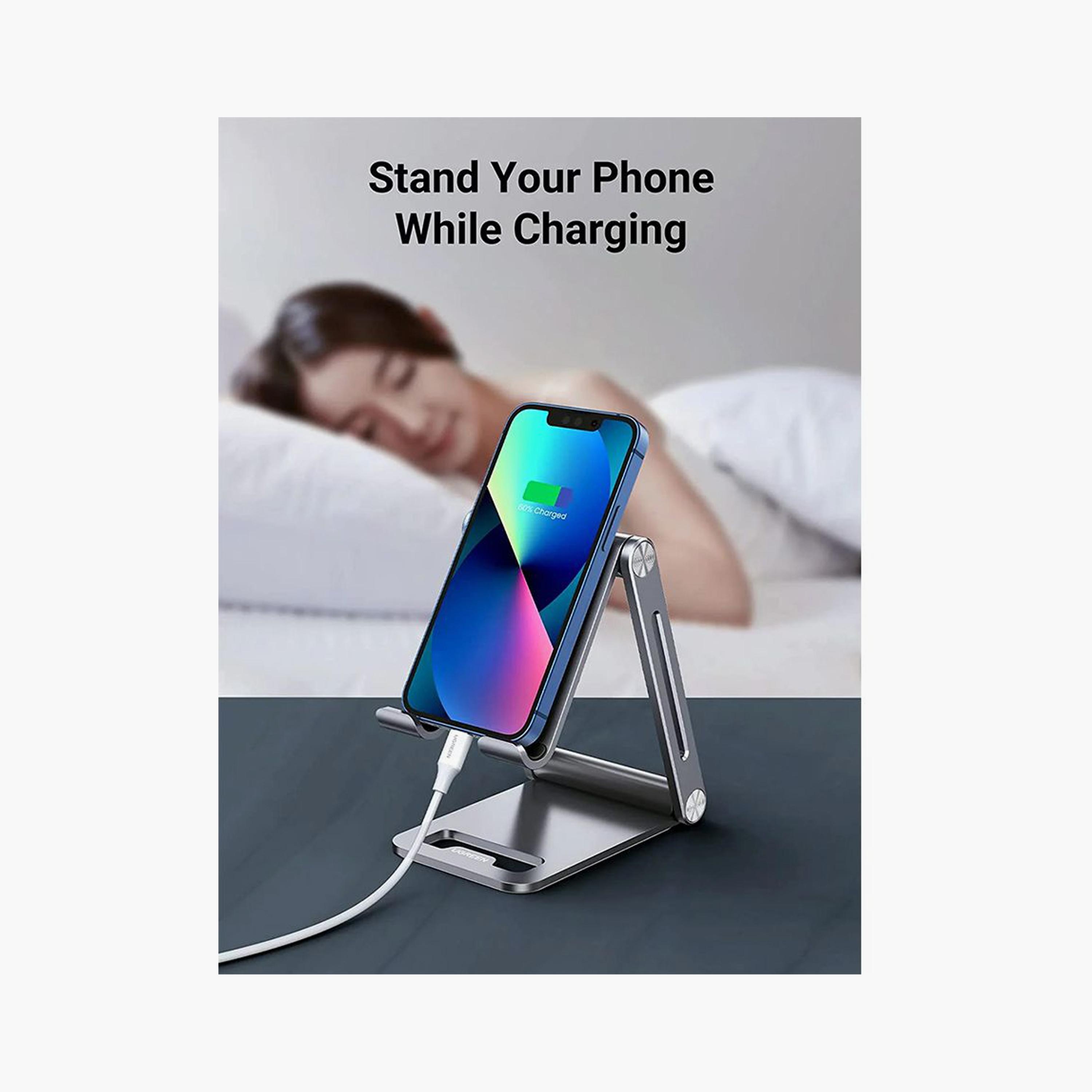 UGREEN Phone Adjustable Aluminium Holder with Roller - Grey | 80708-electronics-accessories-mobileaccesories-image-5