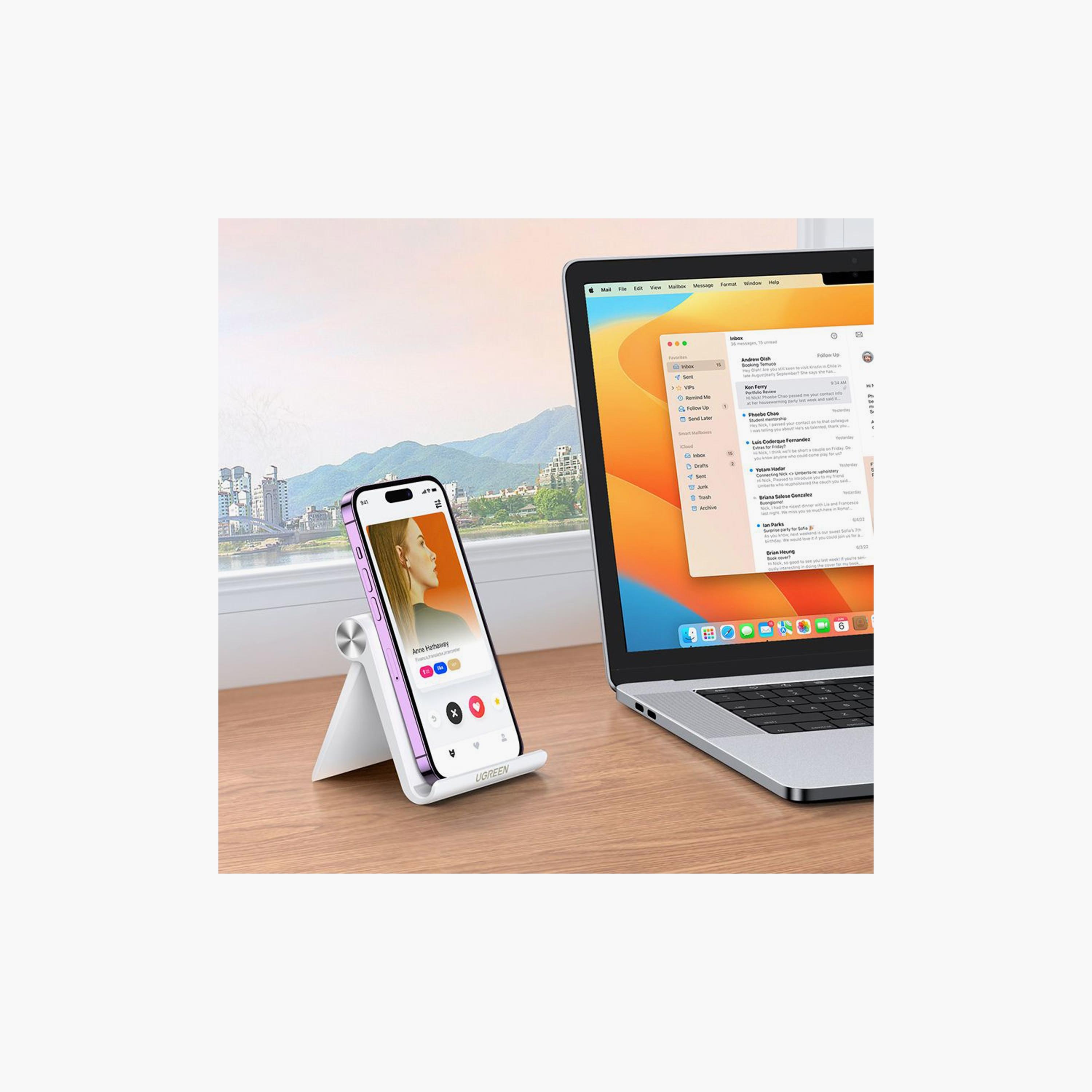 UGREEN Adjustable Portable Stand Multi-Angle - White | 30285-electronics-accessories-mobileaccesories-image-3