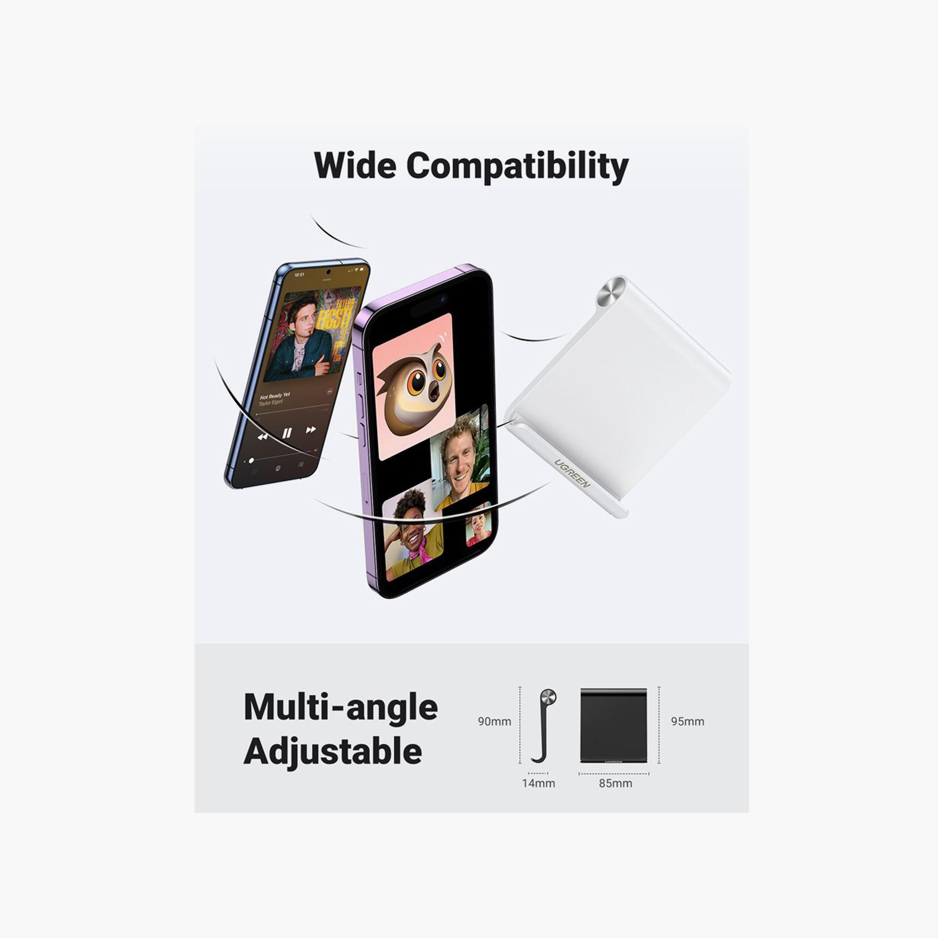 UGREEN Adjustable Portable Stand Multi-Angle - White | 30285-electronics-accessories-mobileaccesories-image-4