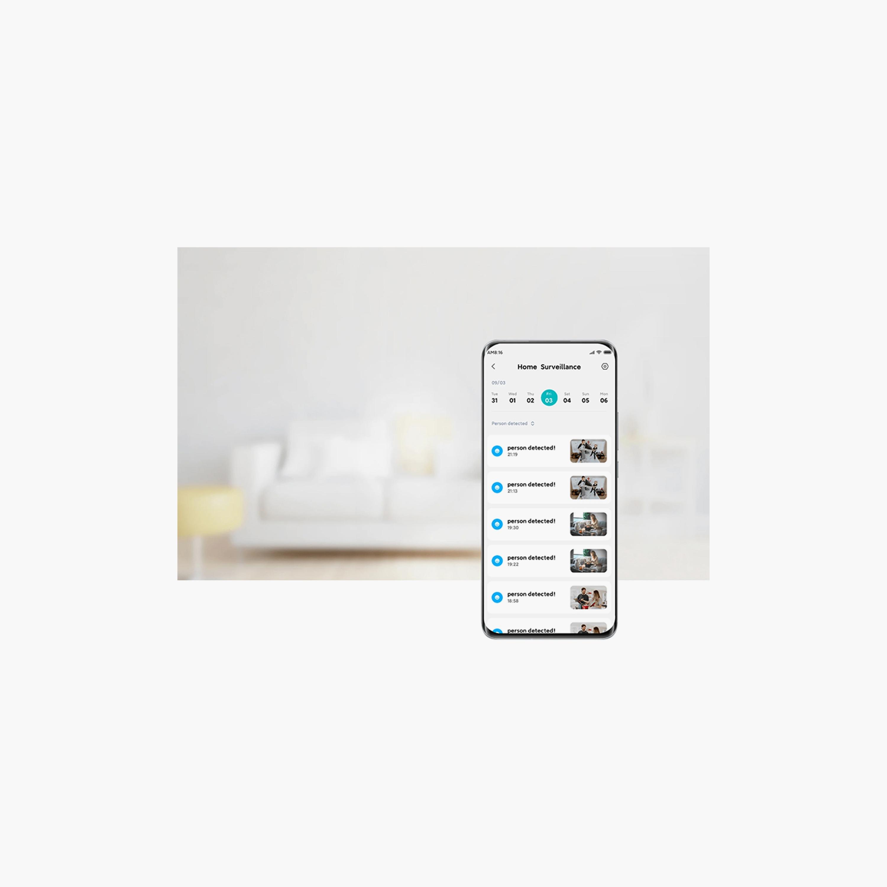 Xiaomi Security Smart Camera C300 Indoor Pan and Tilt and Night Vision 2K - White | BHR6540GL-electronics-camera-image-5