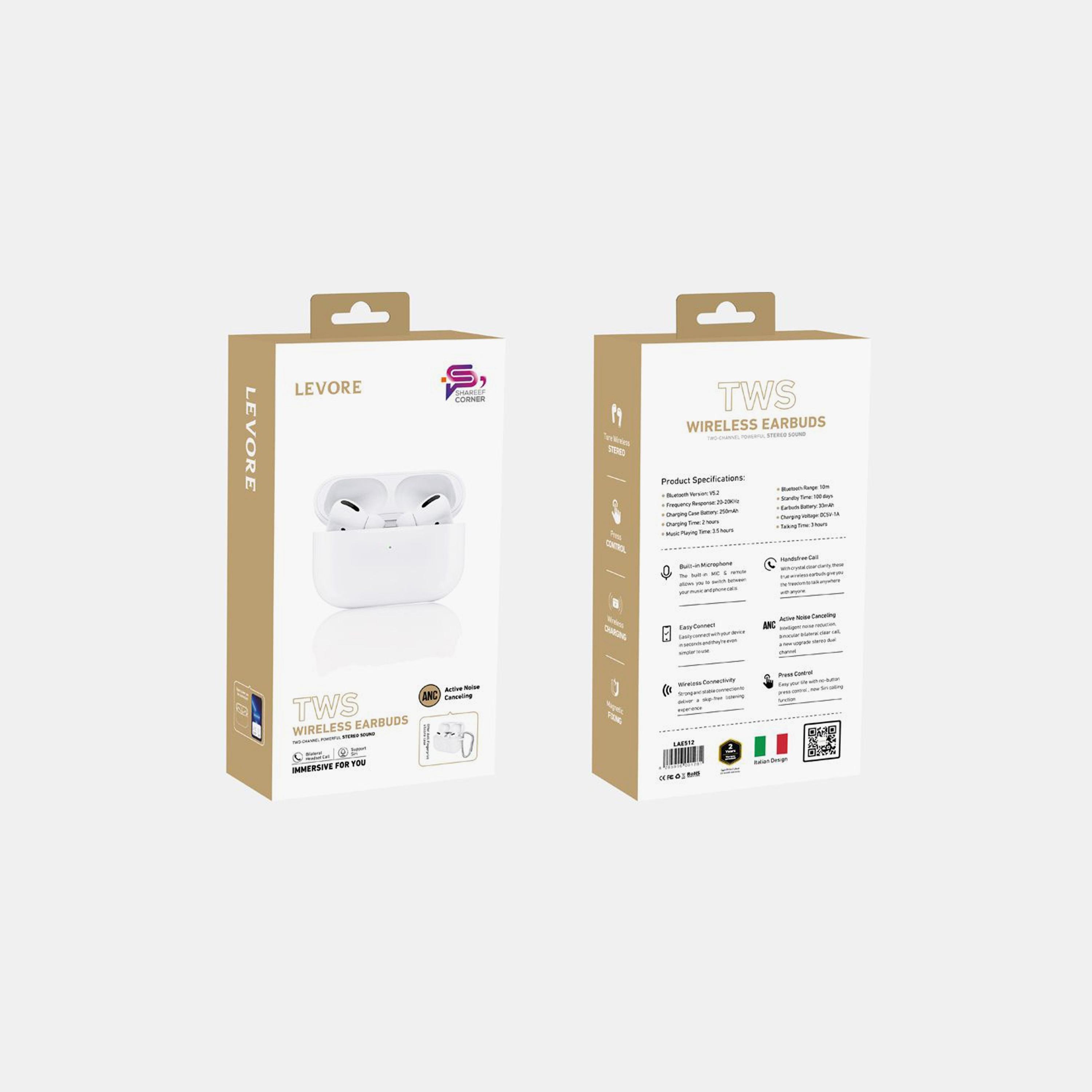 Levore Airplus Pro Bluetooth Earbuds Wireless Charging ANC - White | LAE512-electronics-headphonesandearphones-image-5