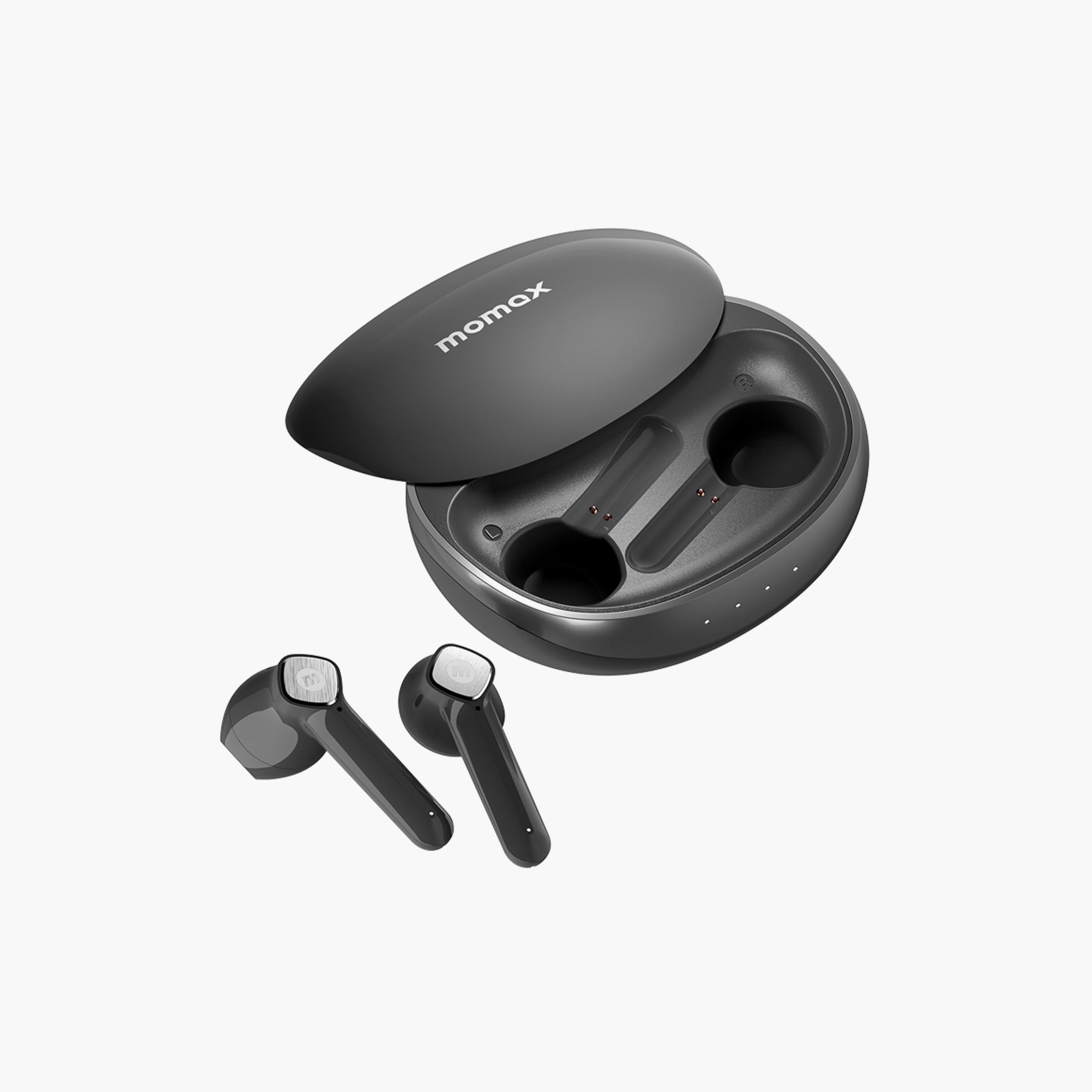 Momax Pills Lite 3 True Wireless Earphones with Slide Cover Case - Black | BT11D-electronics-headphonesandearphones-image-1