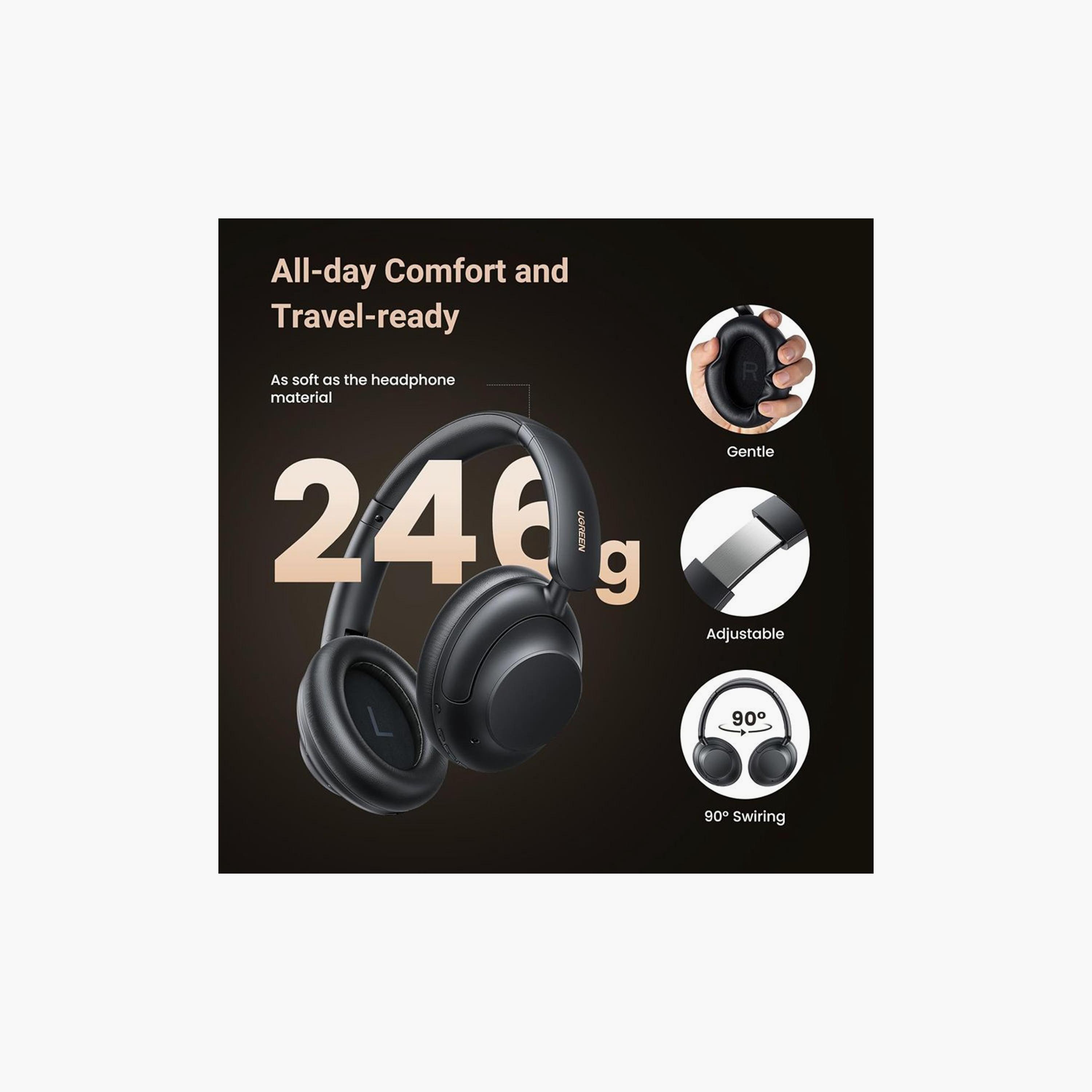 UGREEN HiTune Max5 Hybrid Headphone Over-Ear with ANC - Black | 25255-electronics-headphonesandearphones-image-5