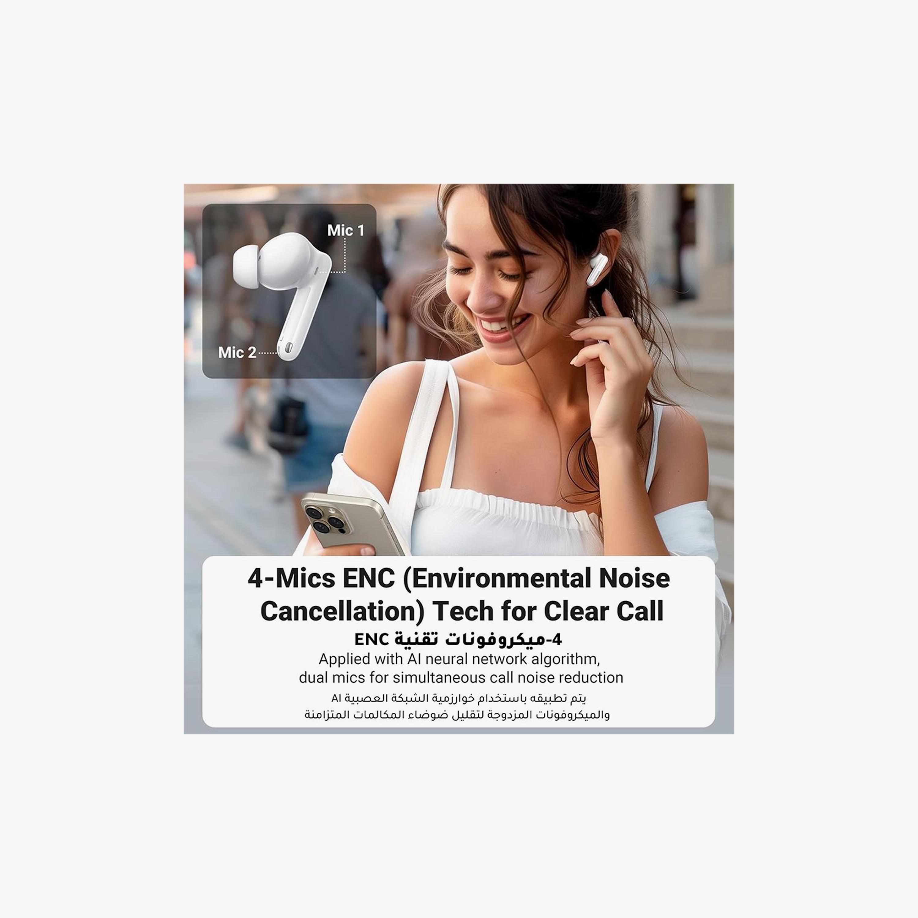 UGREEN Earbuds Wireless HiTune T3 Pro Active Noise-Cancelling - White | 35725-electronics-headphonesandearphones-image-4