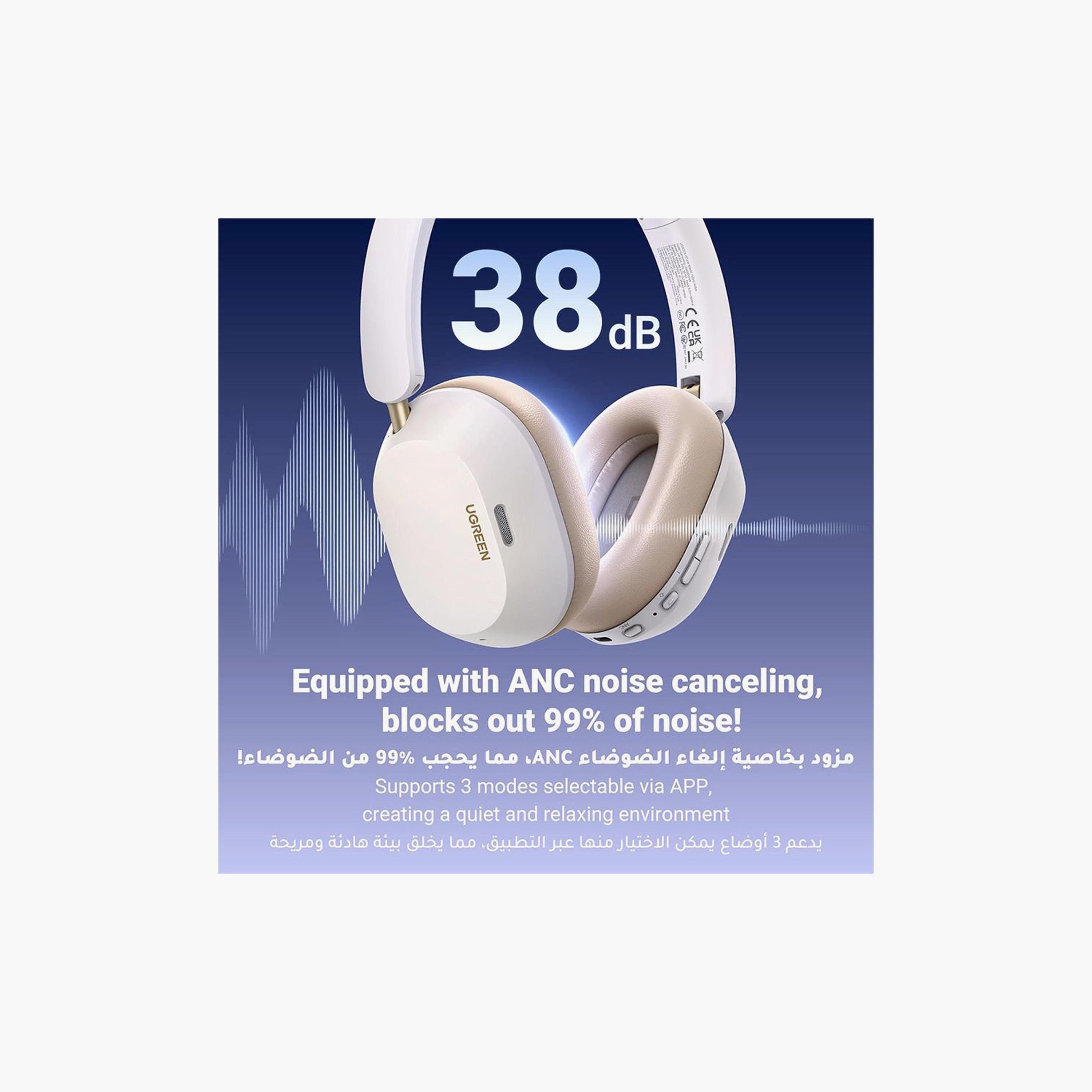 UGREEN Headphone HiTune Max5c Hybrid Active Noise Cancelling - White | 35758-electronics-headphonesandearphones-image-4