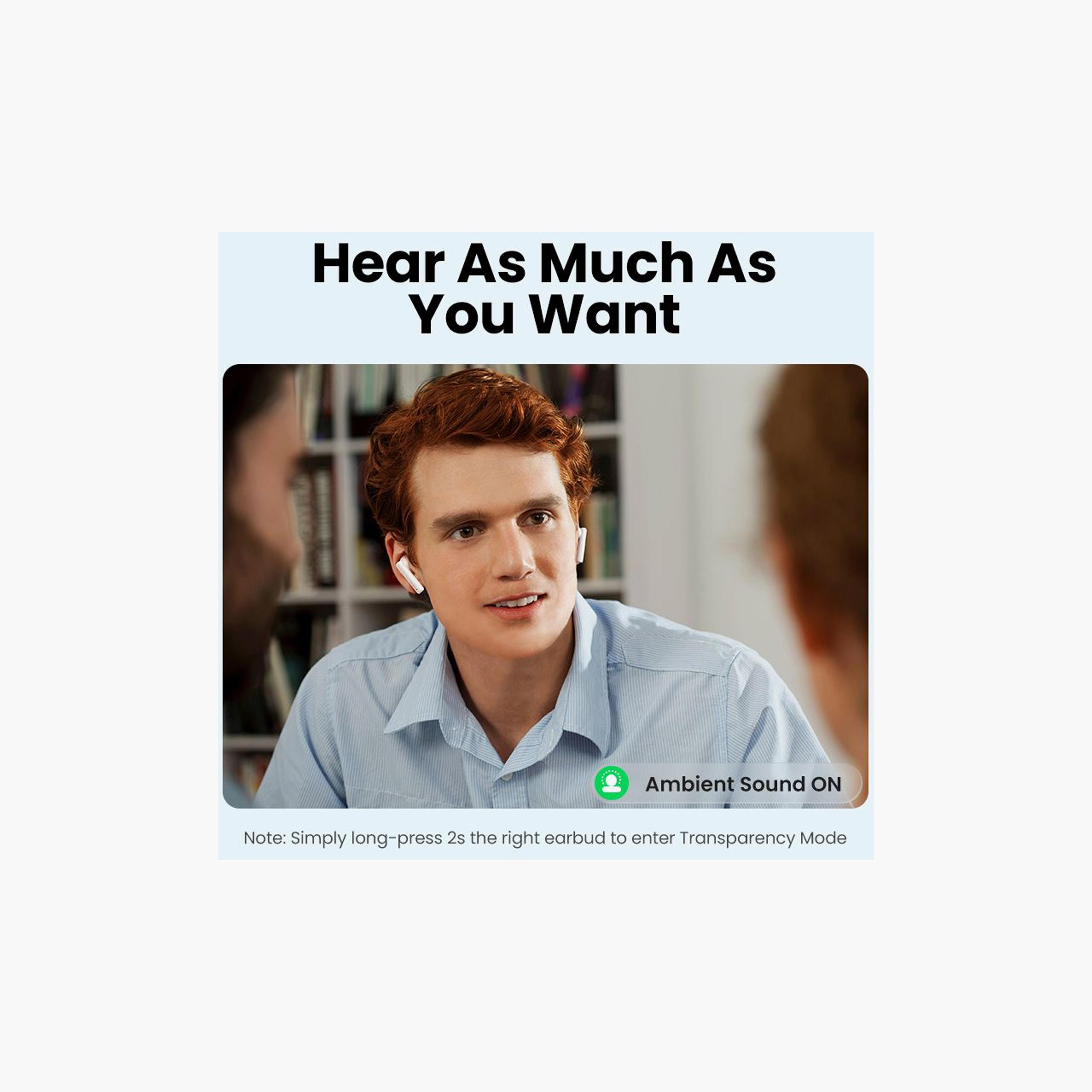 UGREEN Earbuds HiTune T3 ANC Wireless Earphone - White | 90206-electronics-headphonesandearphones-image-5