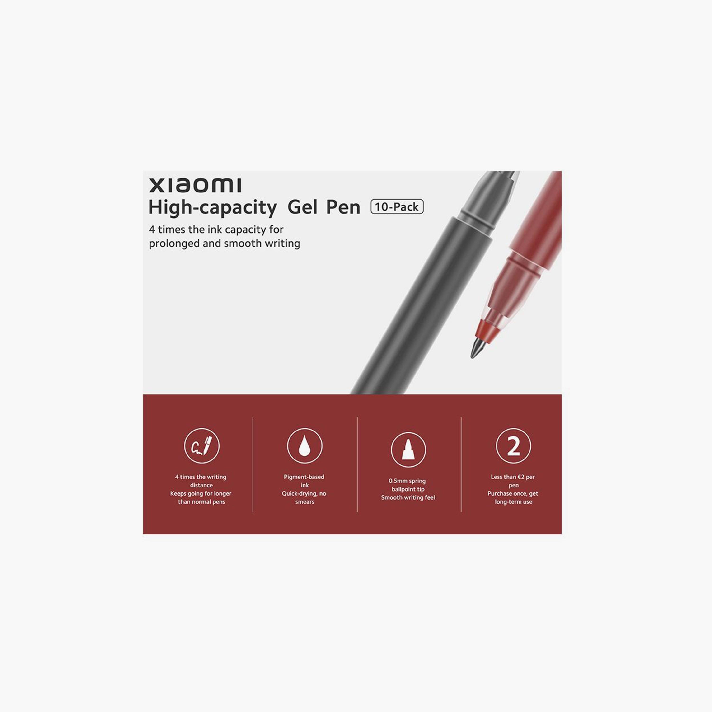 Xiaomi High-Capacity Gel Pen 10-Pack - Red | BHR8863GL-electronics-portabledevices-image-5
