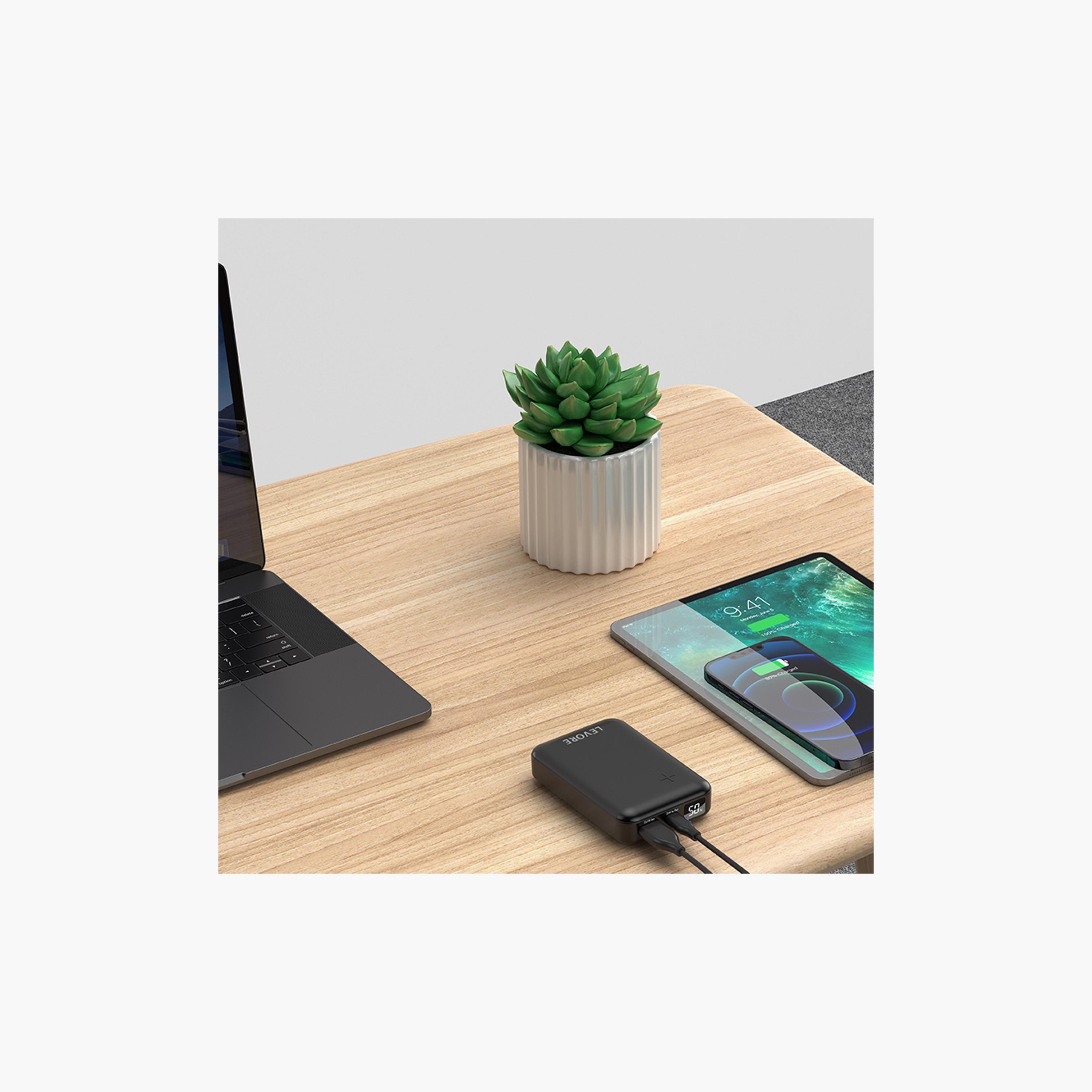 Levore Power Bank 10000mAh PD with 2 USBPorts - Black | LP221-BK-electronics-portabledevices-image-2