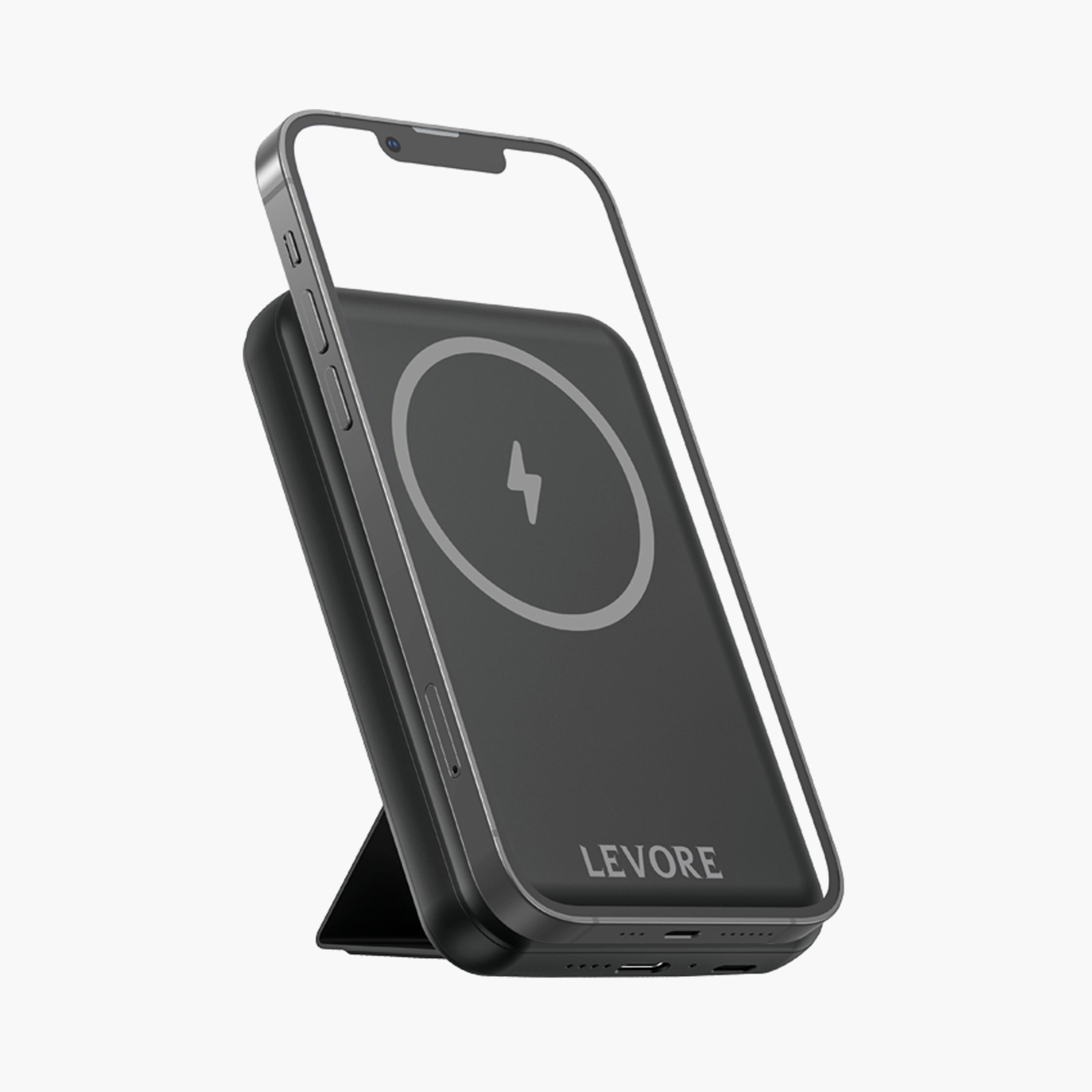 Levore Wireless Magnetic Power Bank 5000mAh Fast Charging PD20W 15W - Black | LP411-BK-electronics-accessories-mobileaccesories-image-1