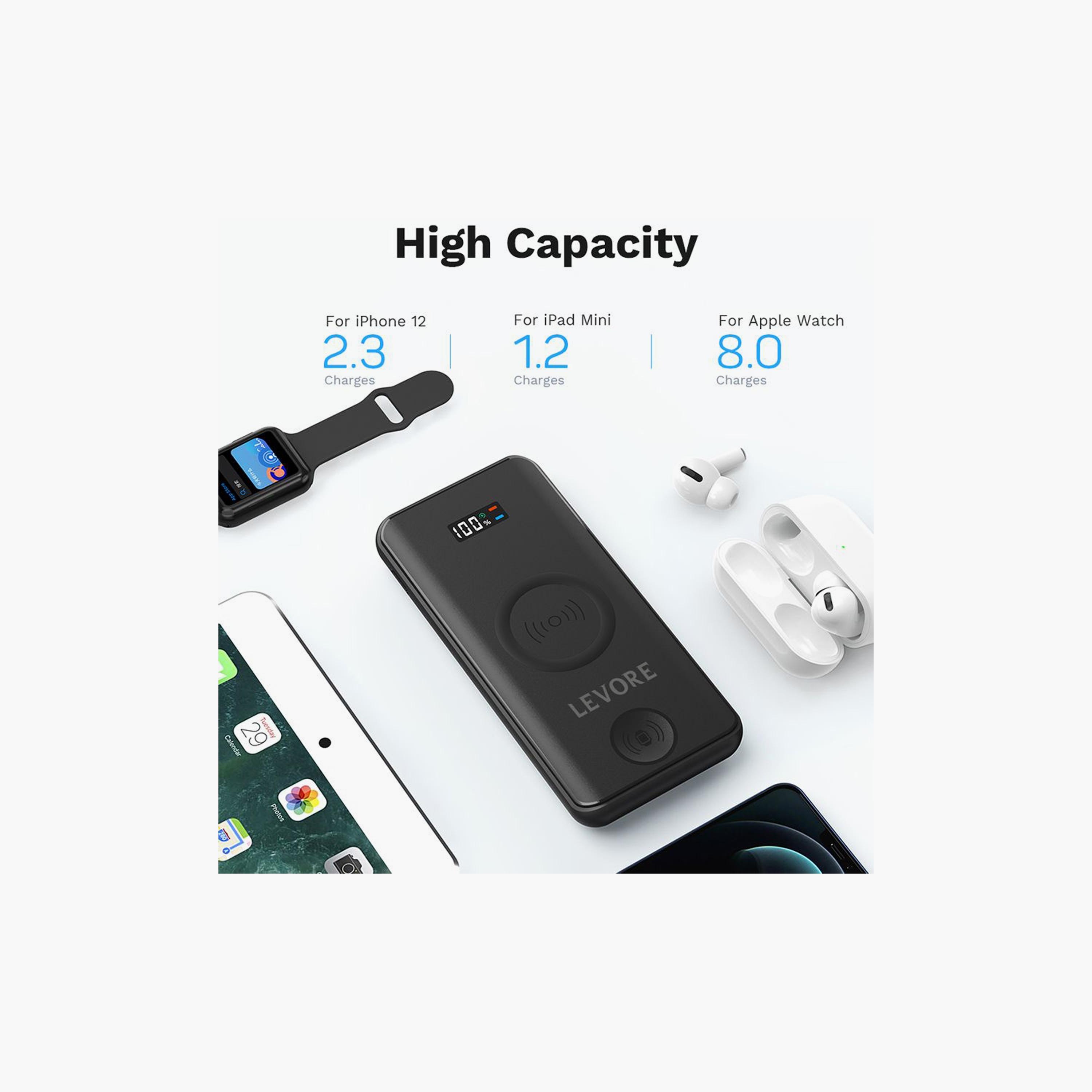 Levore Power Bank with Wireless Charging 10000 mAh 20W - Black | LP431-BK-electronics-accessories-mobileaccesories-image-3