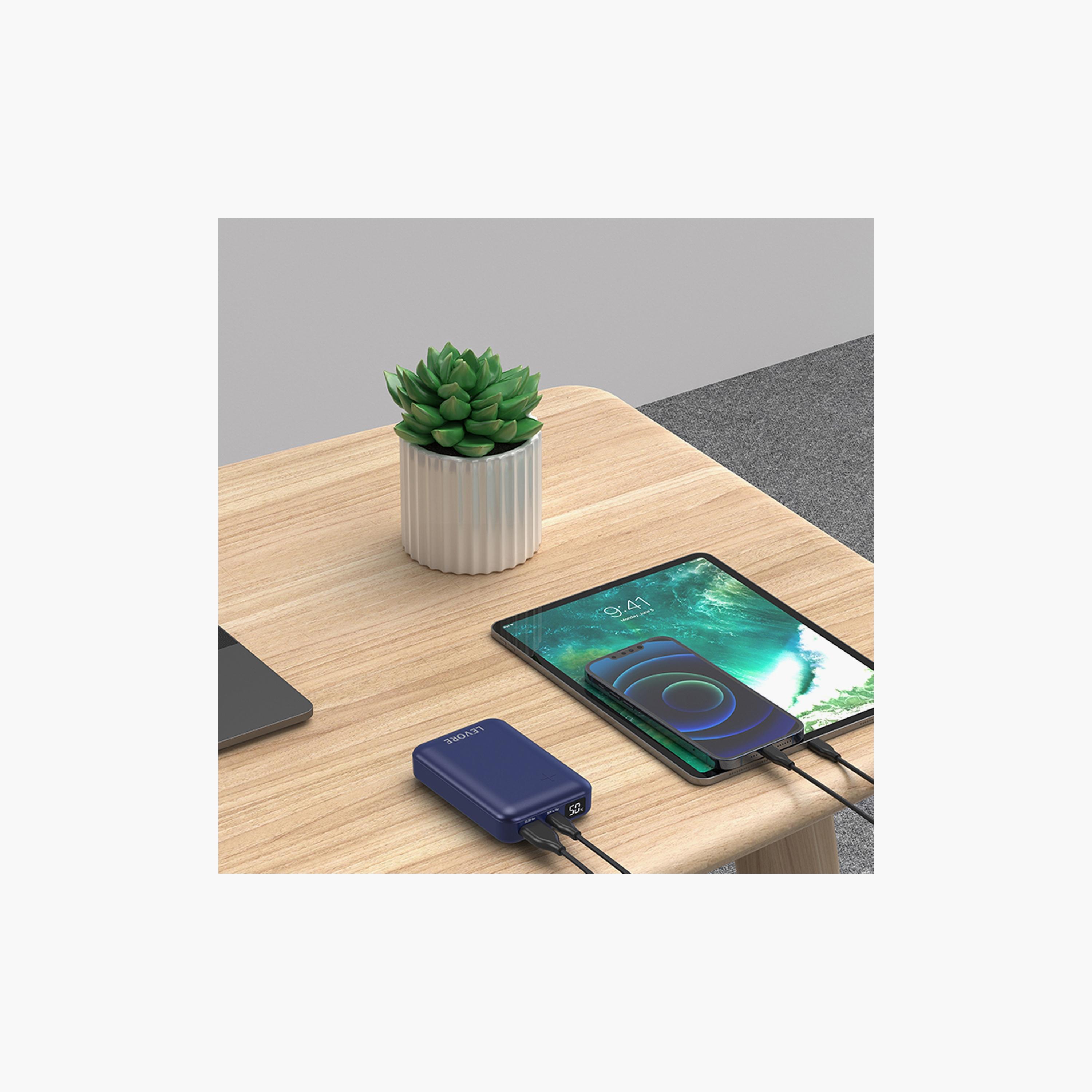 Levore Power Bank 10000mAh PD with 2 USB Ports - Blue | LP221-BL-electronics-portabledevices-image-2