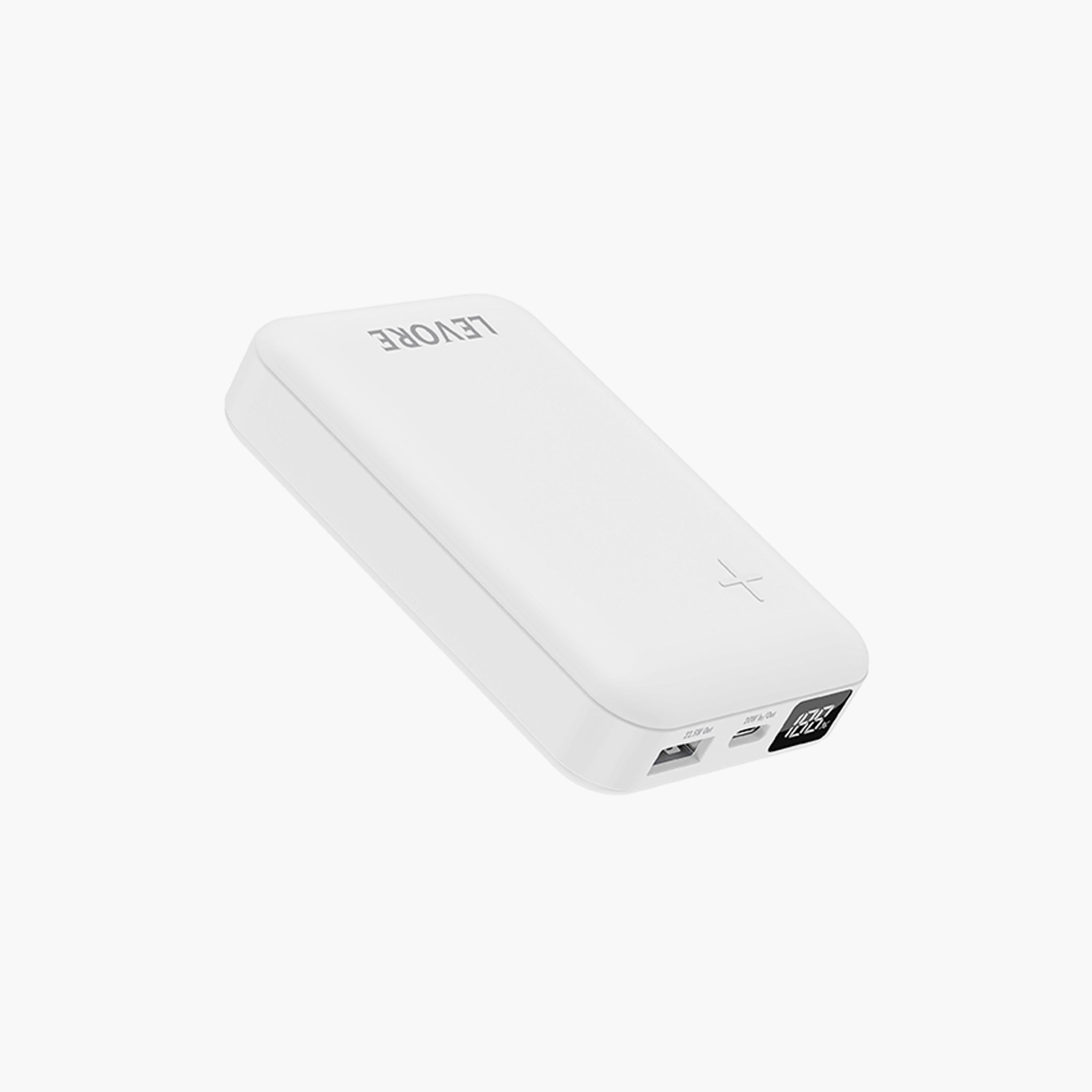 Levore Power Bank 10000mAh PD with 2 USBPorts - White | LP221-WH-electronics-accessories-mobileaccesories-image-1