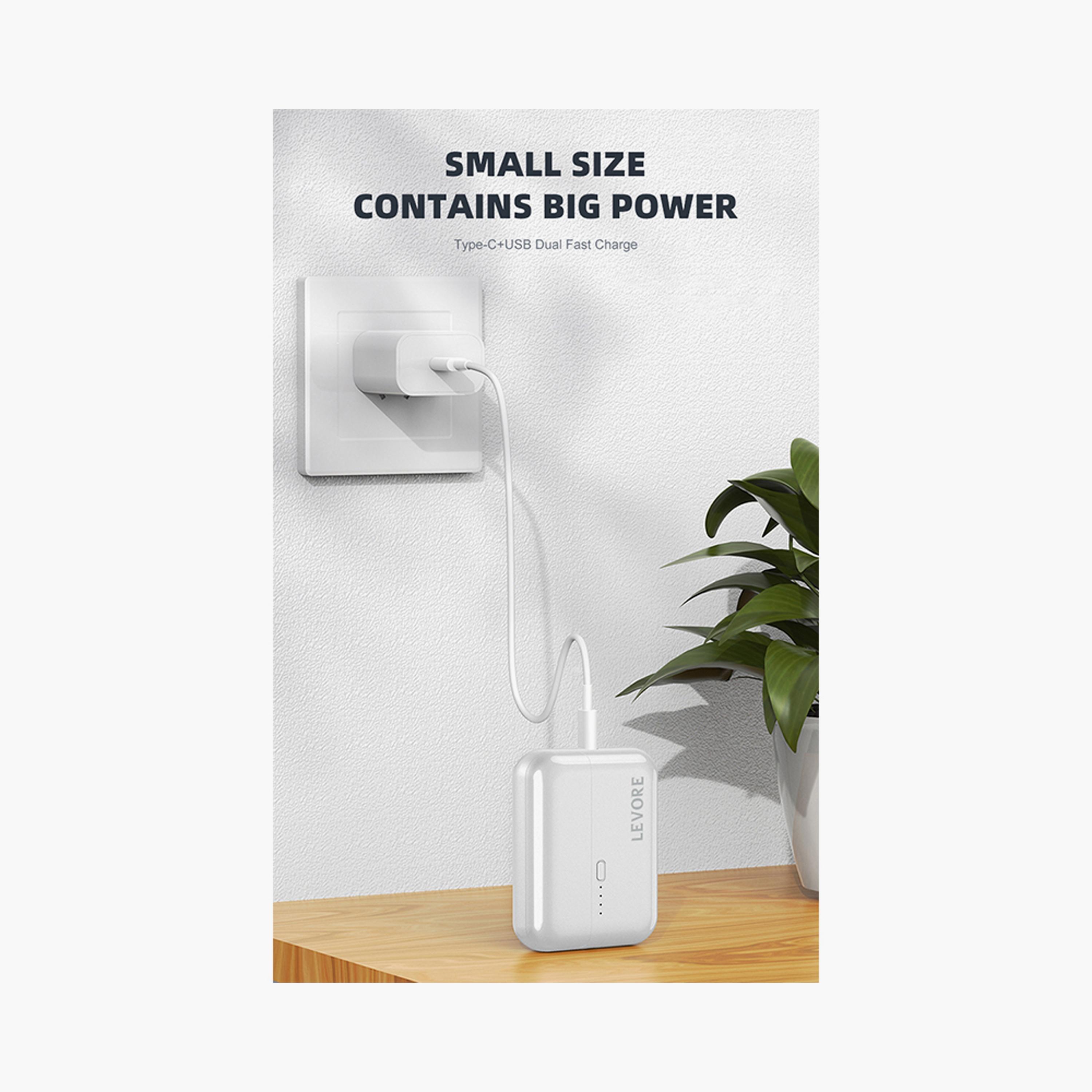 Levore Power Bank 10000mAh Fast Charging with 2 USB Ports - White | LP222-WH-electronics-accessories-mobileaccesories-image-6
