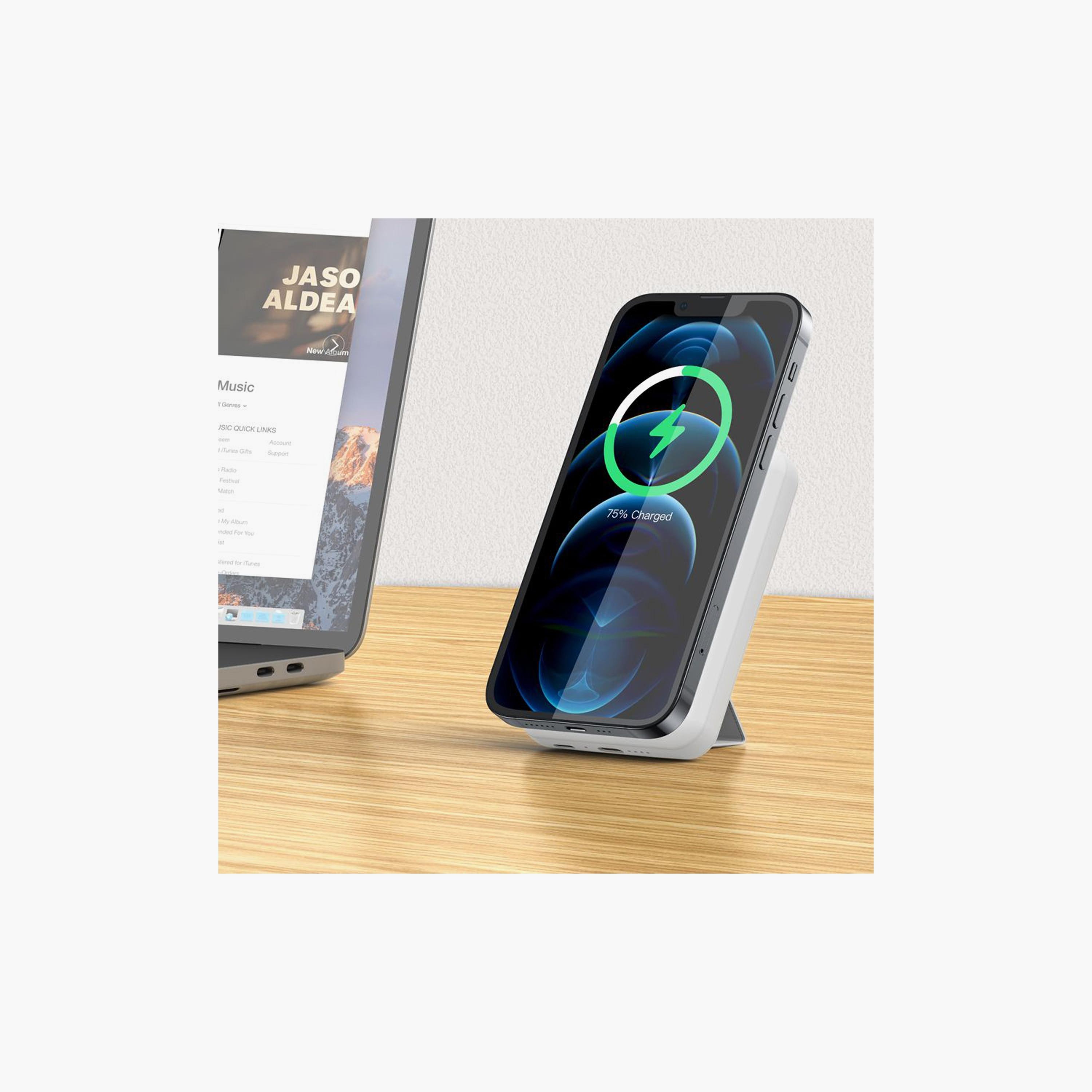 Levore Wireless Magnetic Power Bank 5000mAh Fast Charging PD20W 15W - White | LP411-WH-electronics-accessories-mobileaccesories-image-6