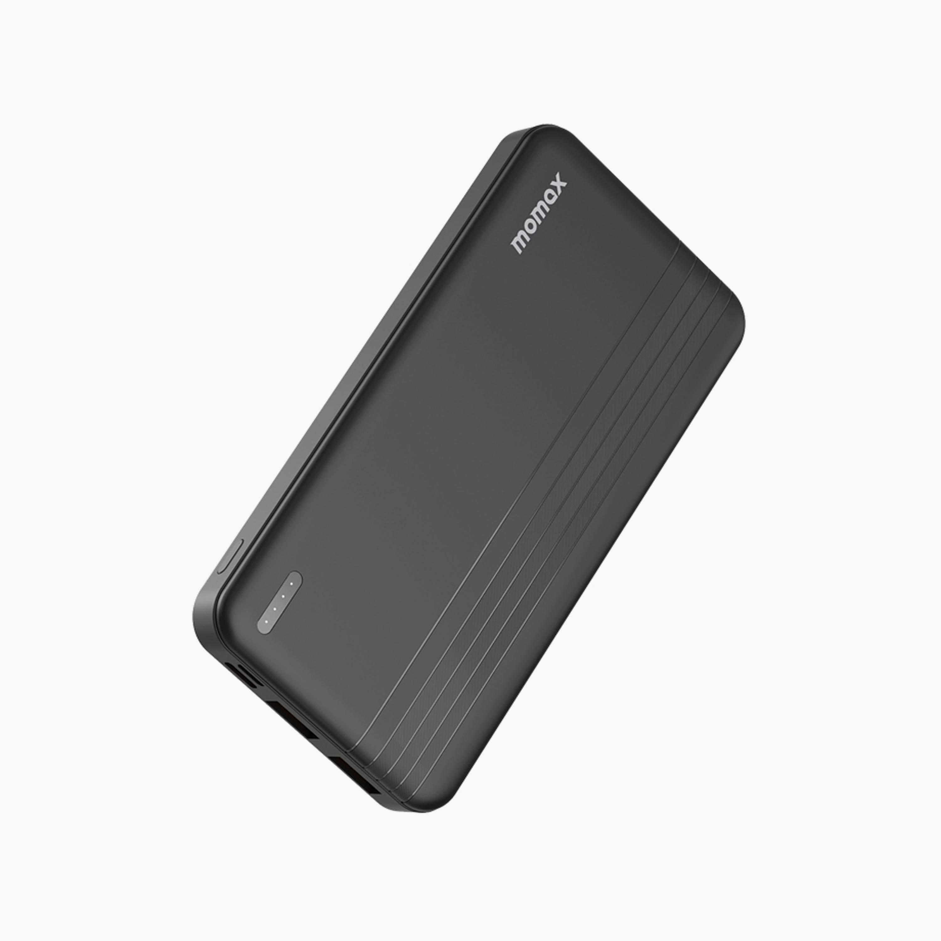Momax Power Bank iPower with 2 USB Ports and USB-C Port 10000mAh 20W For PD Port - Black | IP77D-electronics-portabledevices-image-1