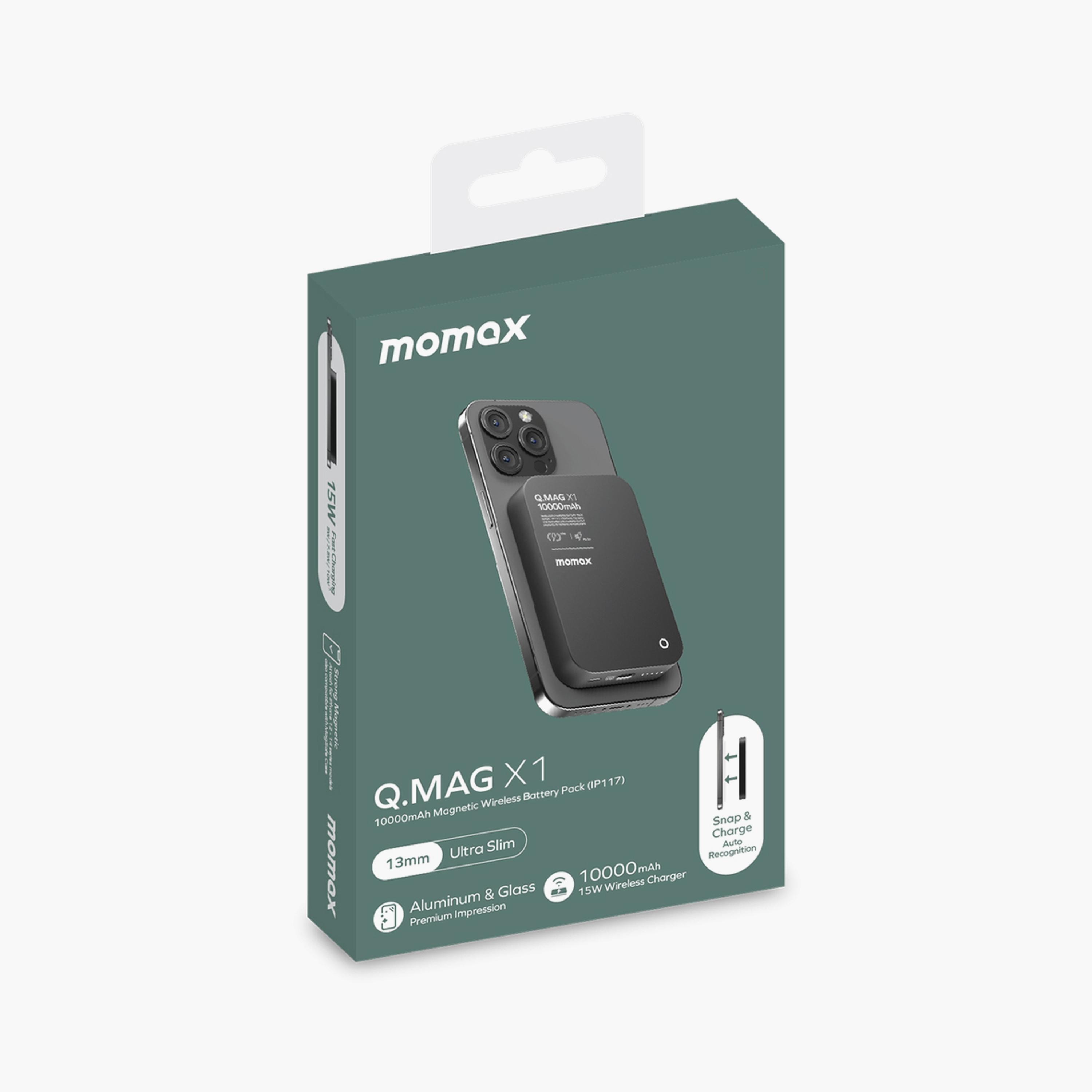 Momax Q.Mag X1 Wireless Power Bank MagSafe 10000mAh - Black | IP117D-electronics-accessories-mobileaccesories-image-4