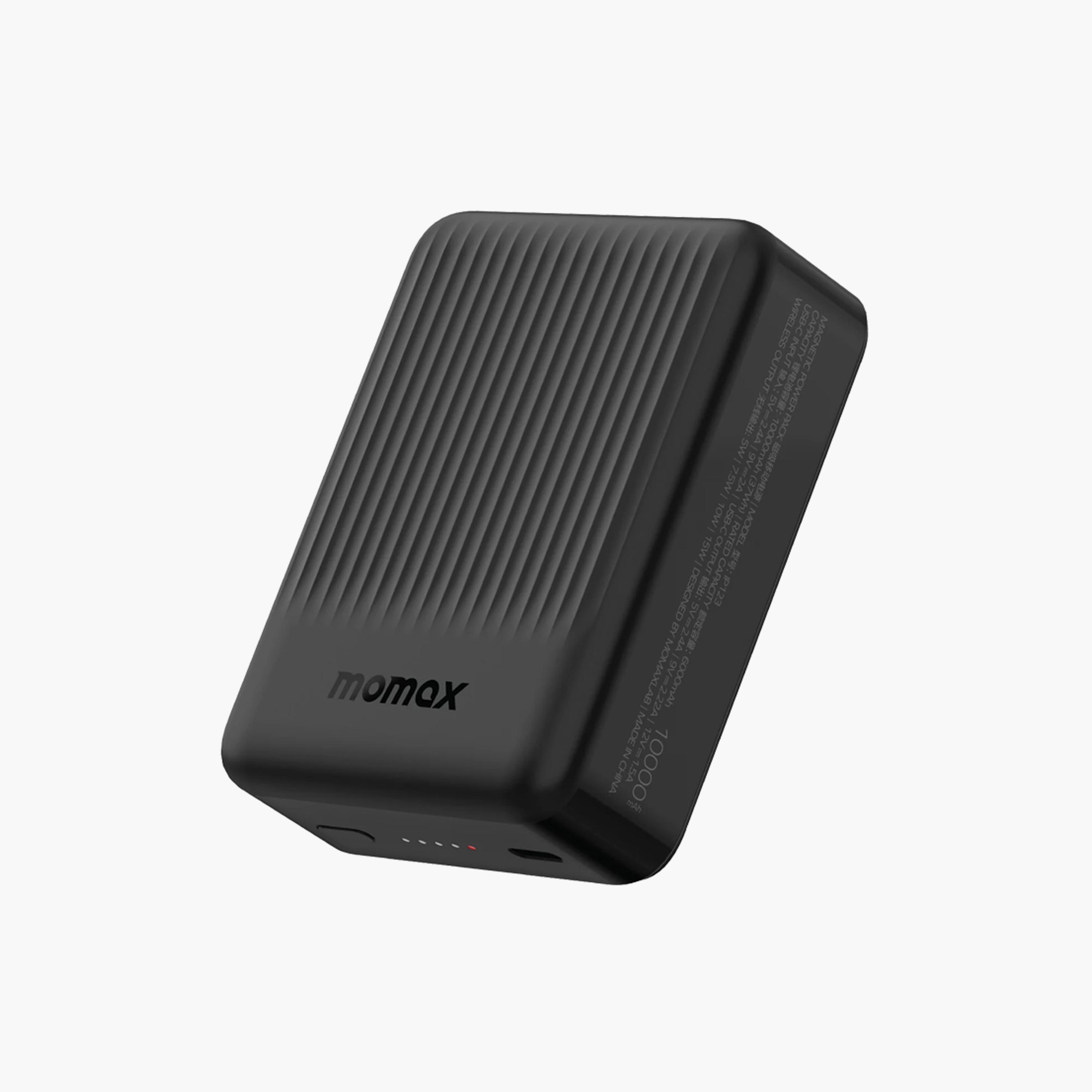 Momax Q.Mag Minimal 2 Wireless Magnetic Battery MagSafe 10000mAh - Black | IP123D-electronics-portabledevices-image-1