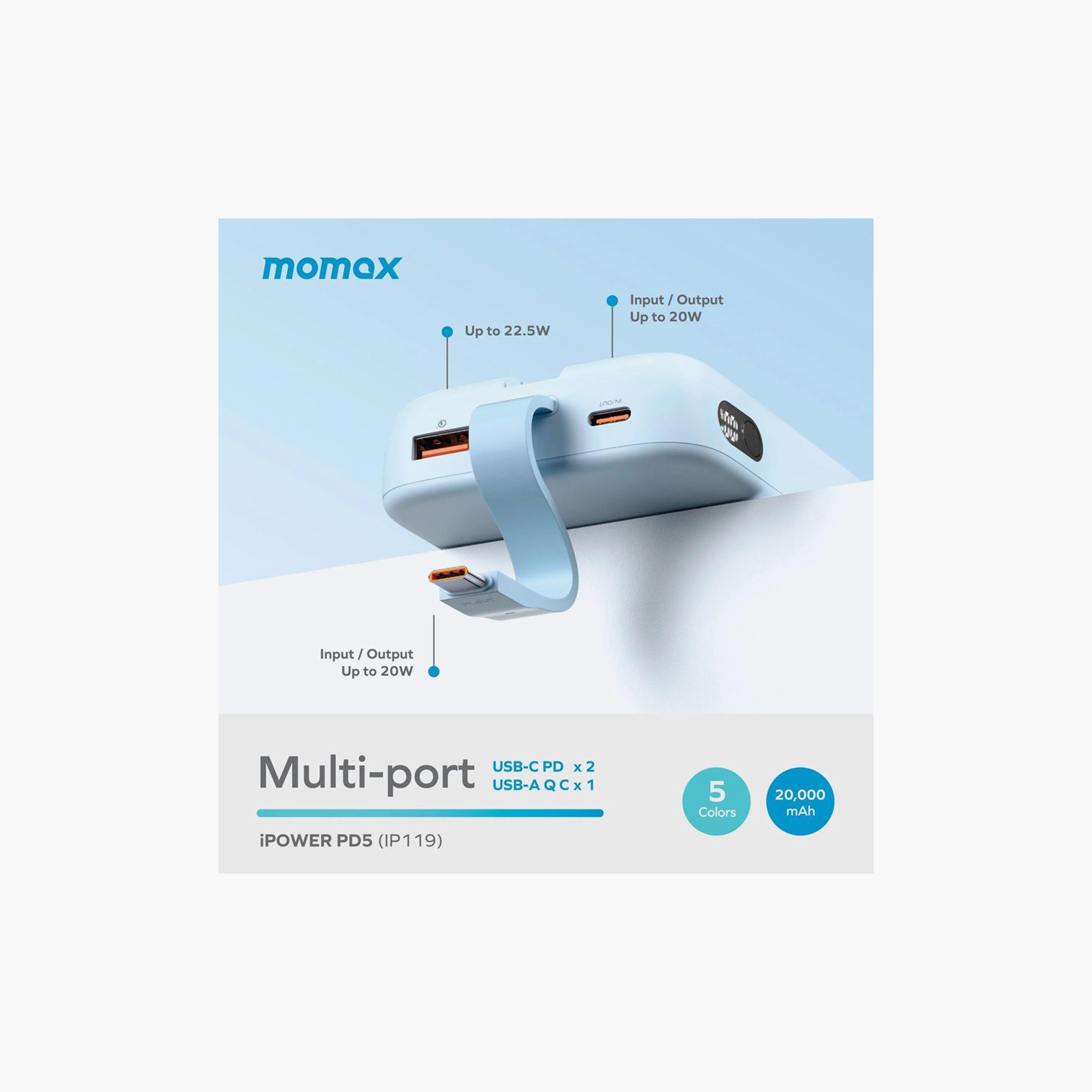 Momax iPower Power Bank PD5 20000mAh 22.5W - Black | IP119D-electronics-accessories-mobileaccesories-image-4