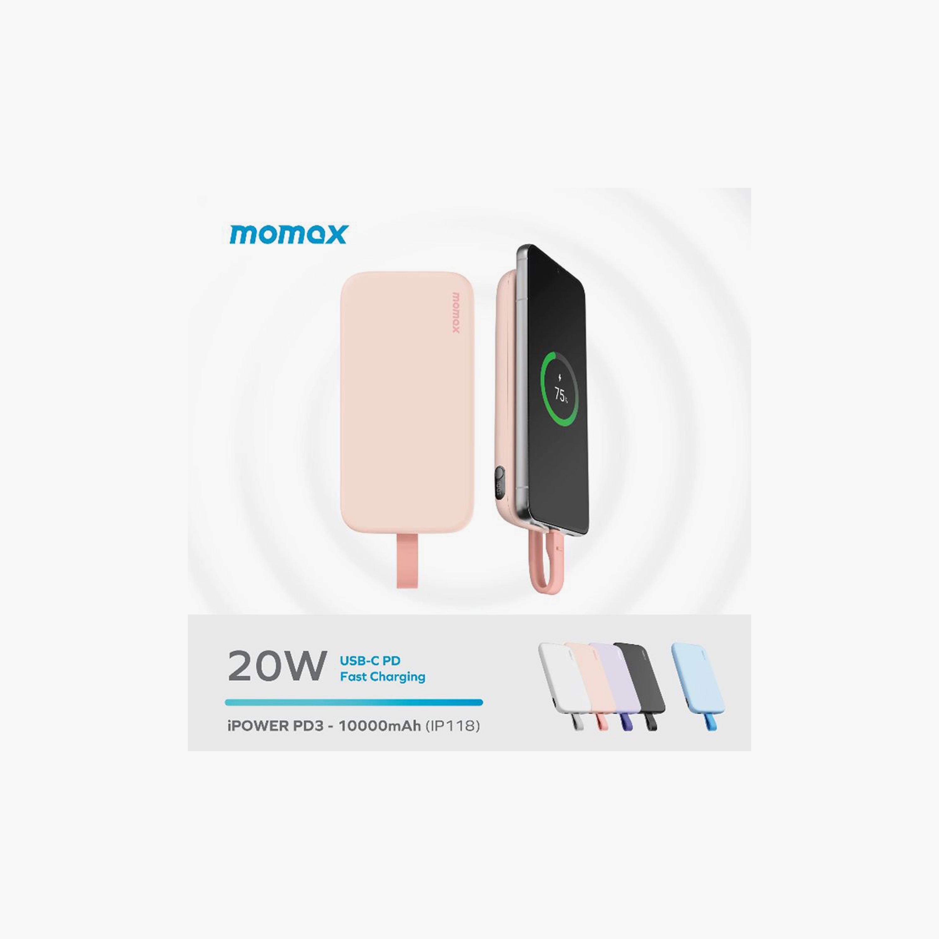 Momax iPower Power Bank PD3 10000mAh 22.5W - Blue | IP118B-electronics-portabledevices-image-6