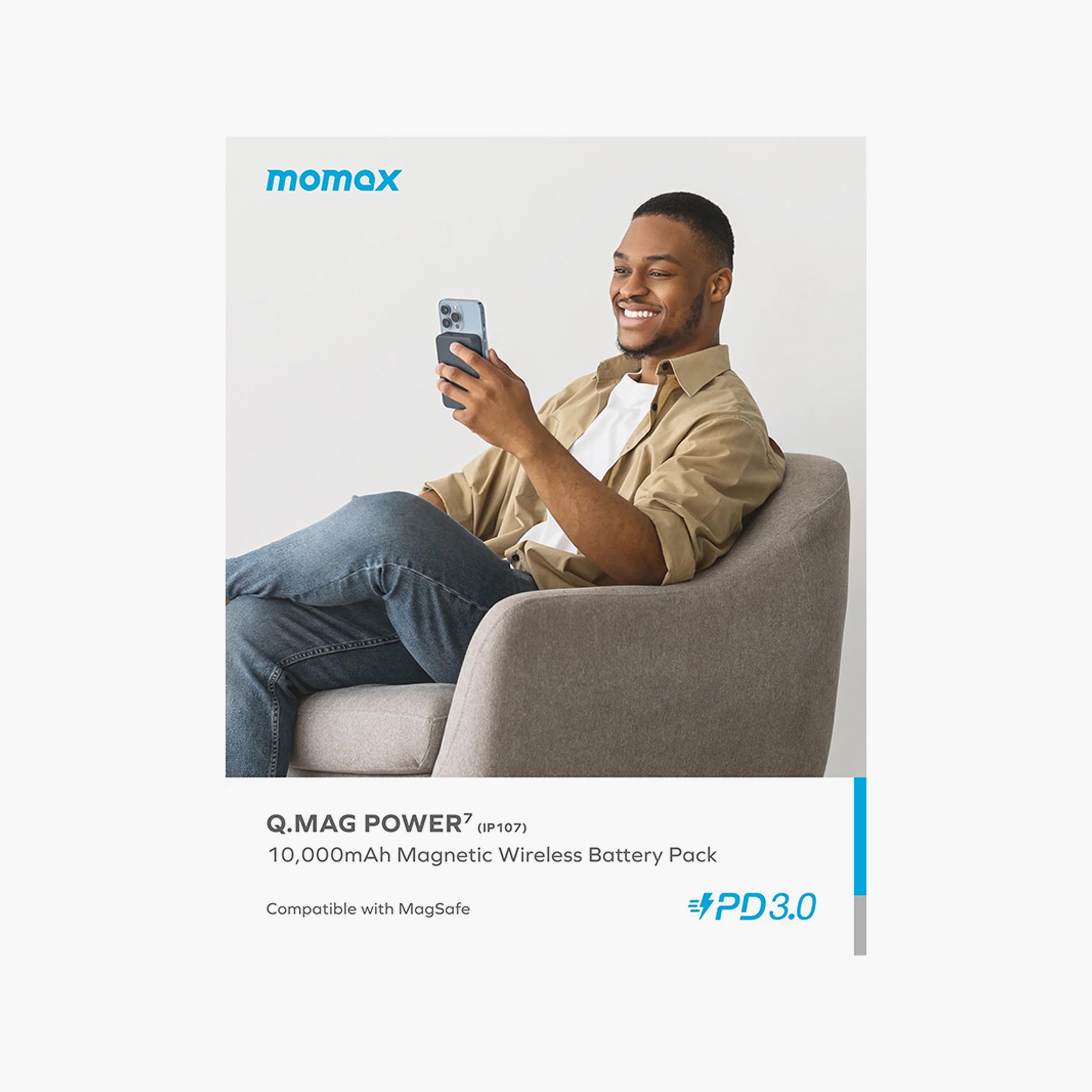 Momax Q.Mag Magnetic Wireless Battery Pack 10000mAh - Space Grey | IP107E-electronics-accessories-mobileaccesories-image-4