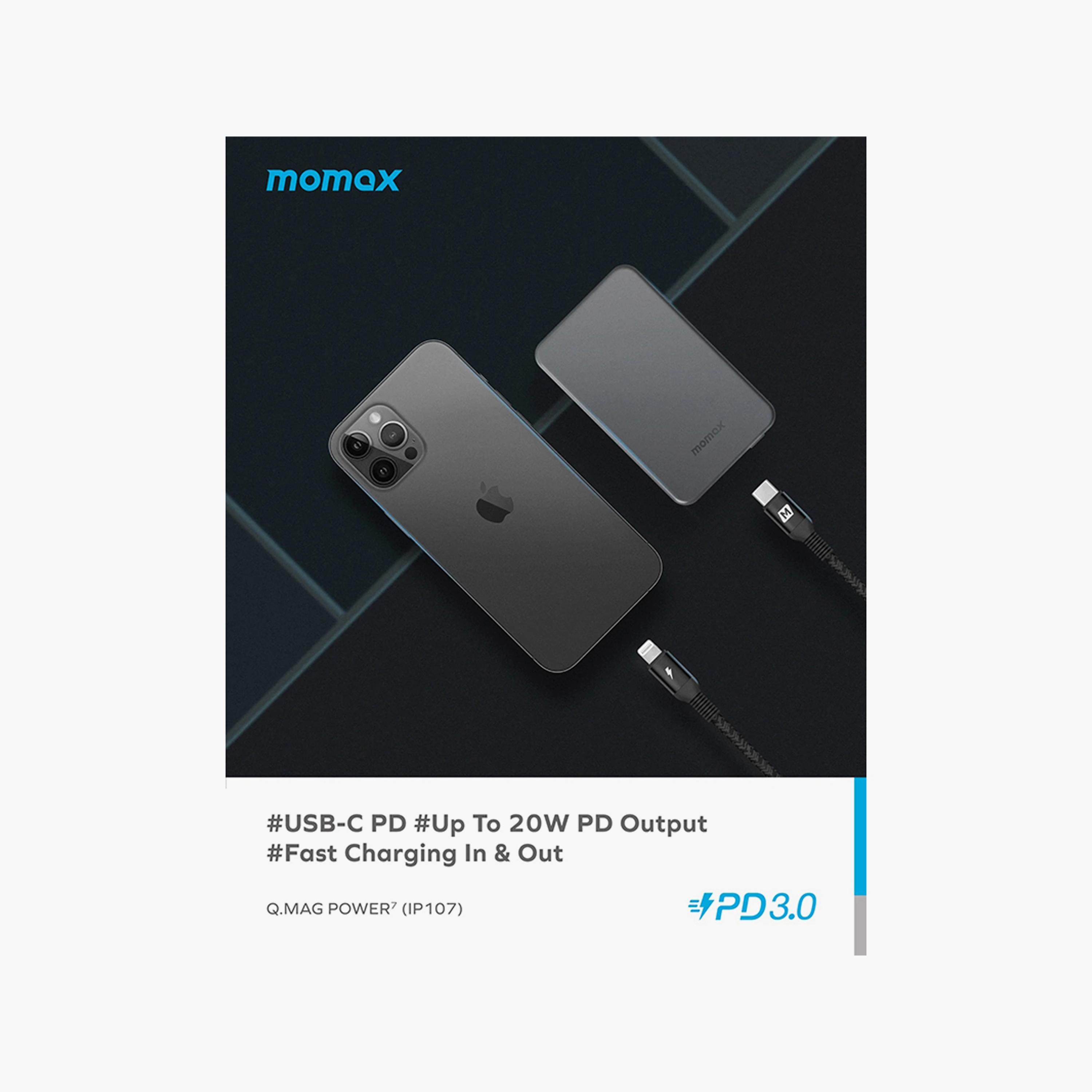 Momax Q.Mag Magnetic Wireless Battery Pack 10000mAh - Space Grey | IP107E-electronics-accessories-mobileaccesories-image-5