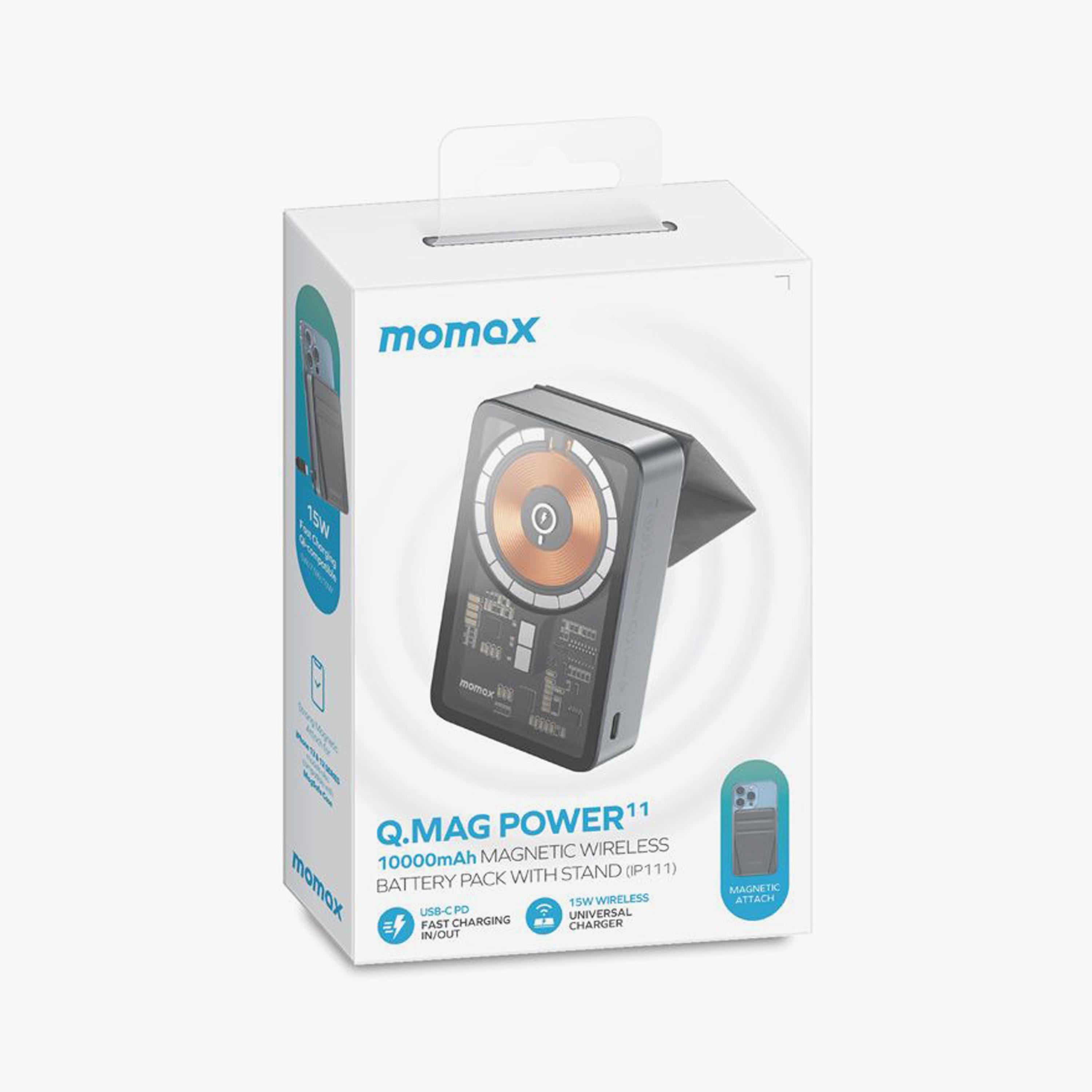 Momax Q.Mag Power 11 Magnetic Wireless Charger 10000mAh, 15W, USB-C 20W - Grey | IP111E-electronics-portabledevices-image-5