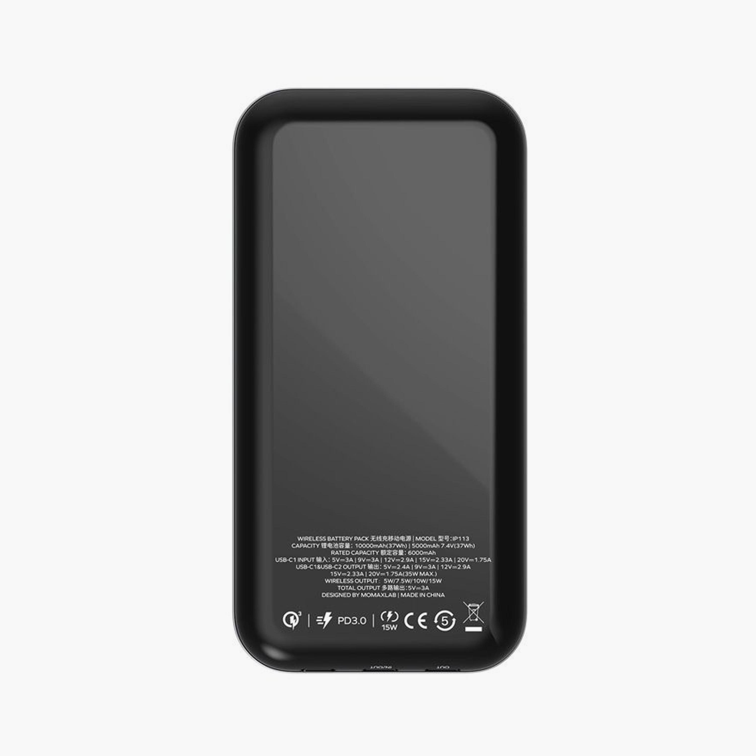 Momax Q.Mag Power 11 Magnetic Wireless Charger 10000mAh, 15W, USB-C 35W - Grey | IP113D-electronics-portabledevices-image-2