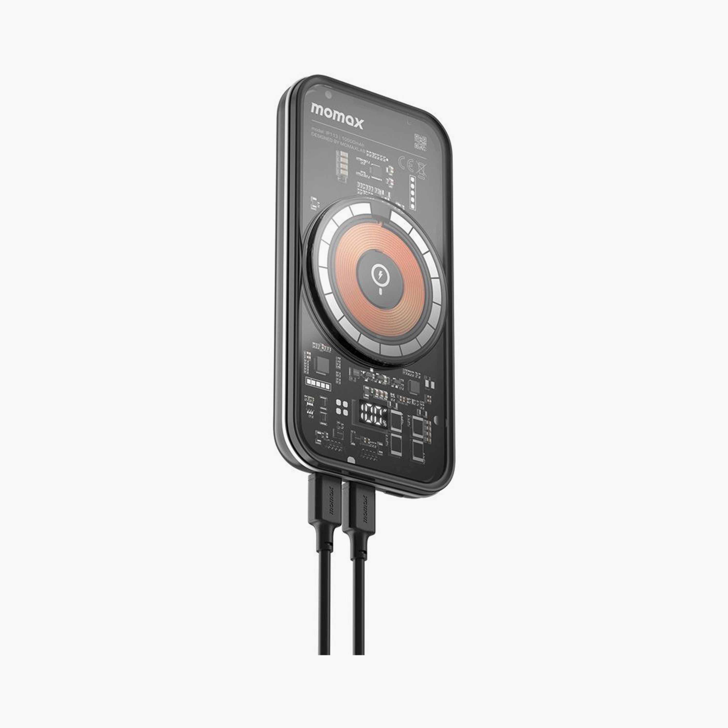 Momax Q.Mag Power 11 Magnetic Wireless Charger 10000mAh, 15W, USB-C 35W - Grey | IP113D-electronics-portabledevices-image-5
