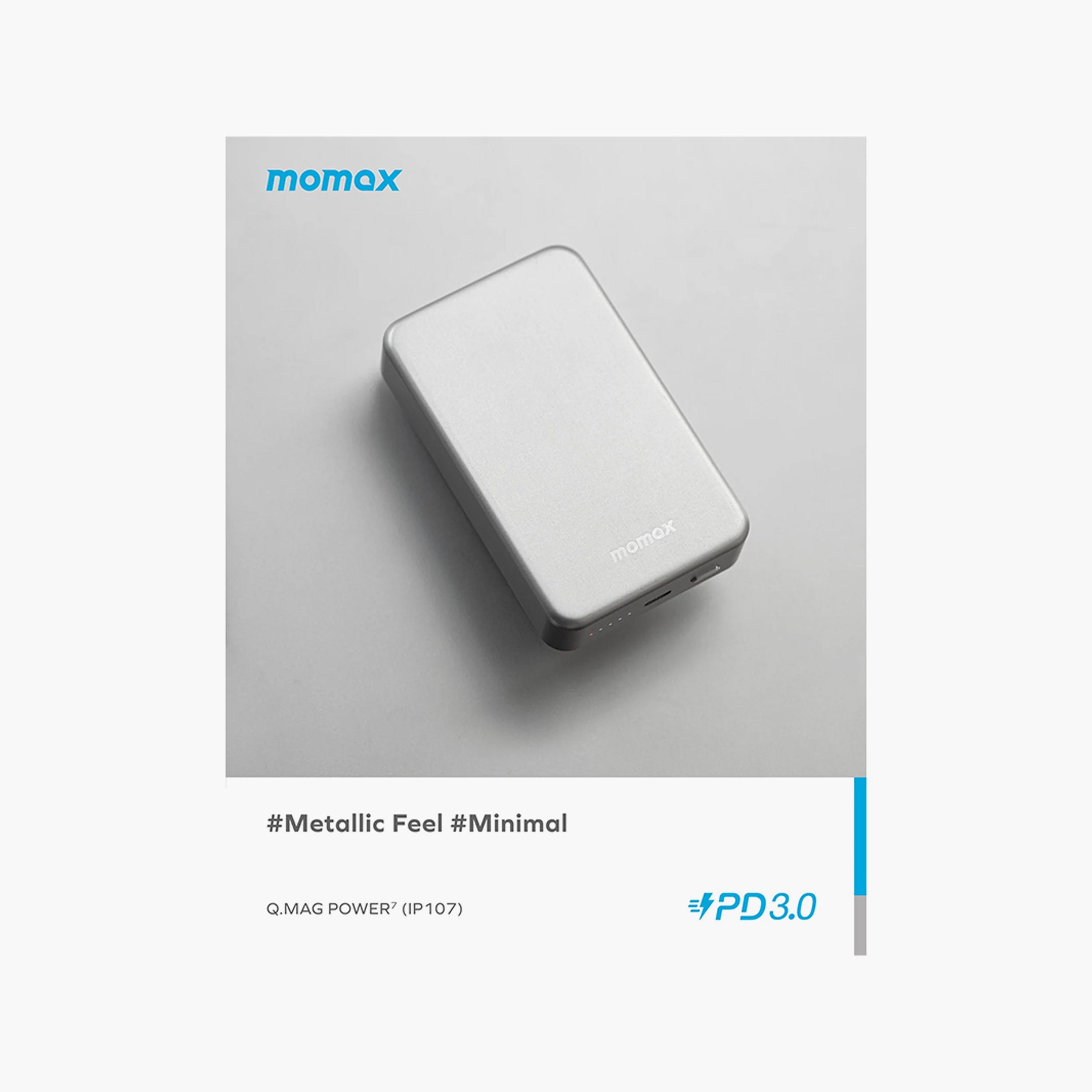 Momax Q.Mag Magnetic Wireless Battery Pack 10000mAh - Silver | IP107S-electronics-portabledevices-image-5