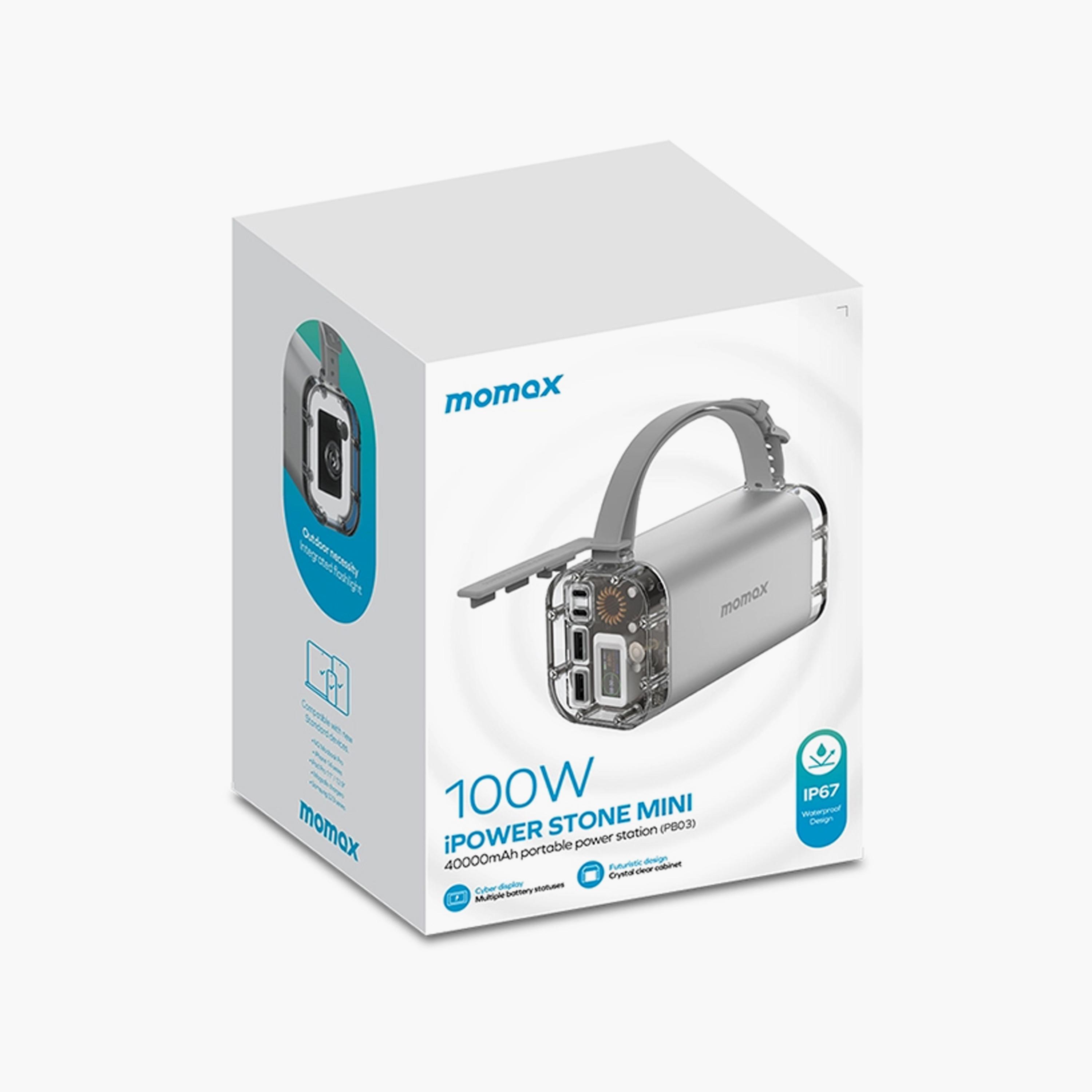 Momax iPowerstone Mini 100W Portable Power Station - Silver | PB03S-electronics-accessories-mobileaccesories-image-5
