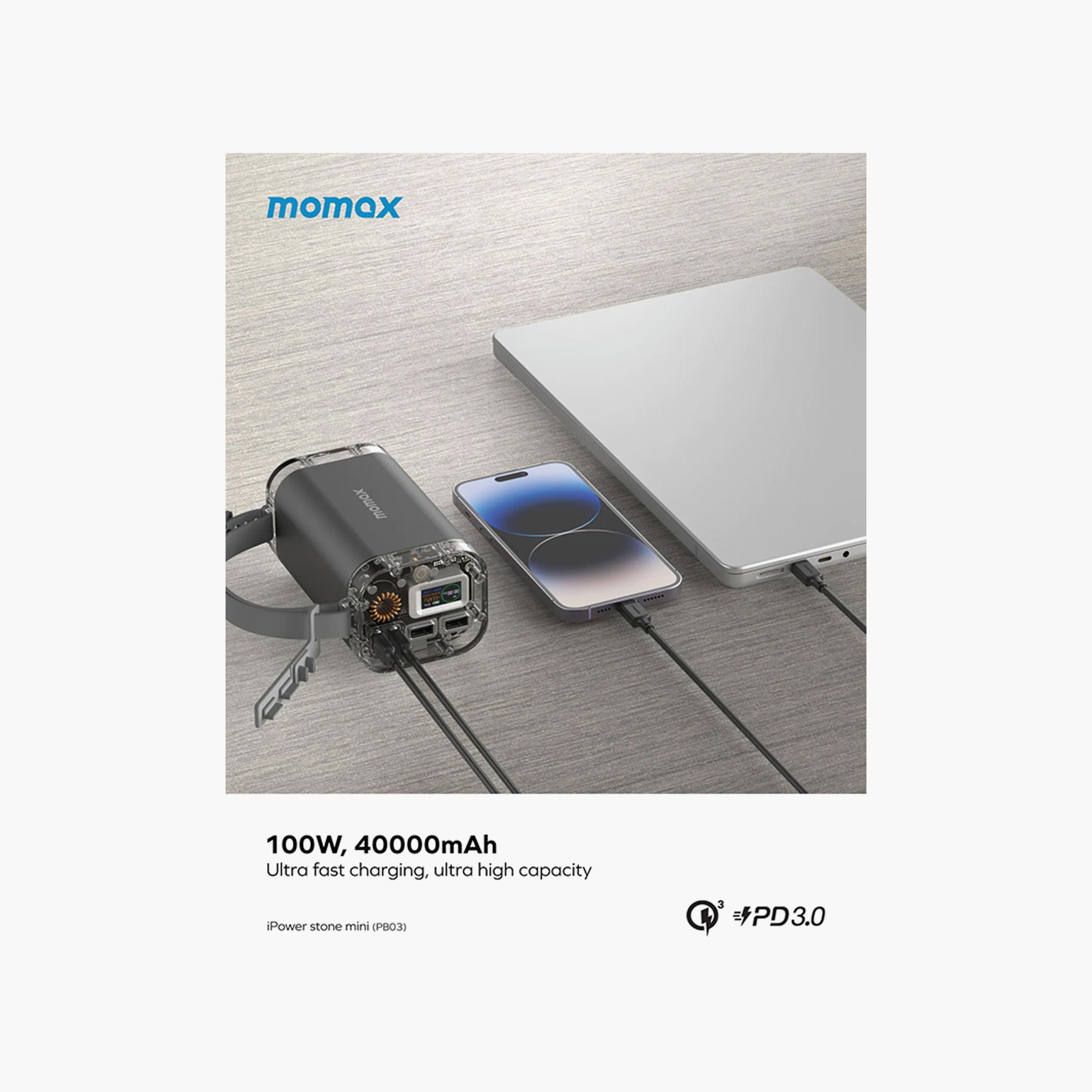 Momax iPowerstone Mini 100W Portable Power Station - Silver | PB03S-electronics-accessories-mobileaccesories-image-6