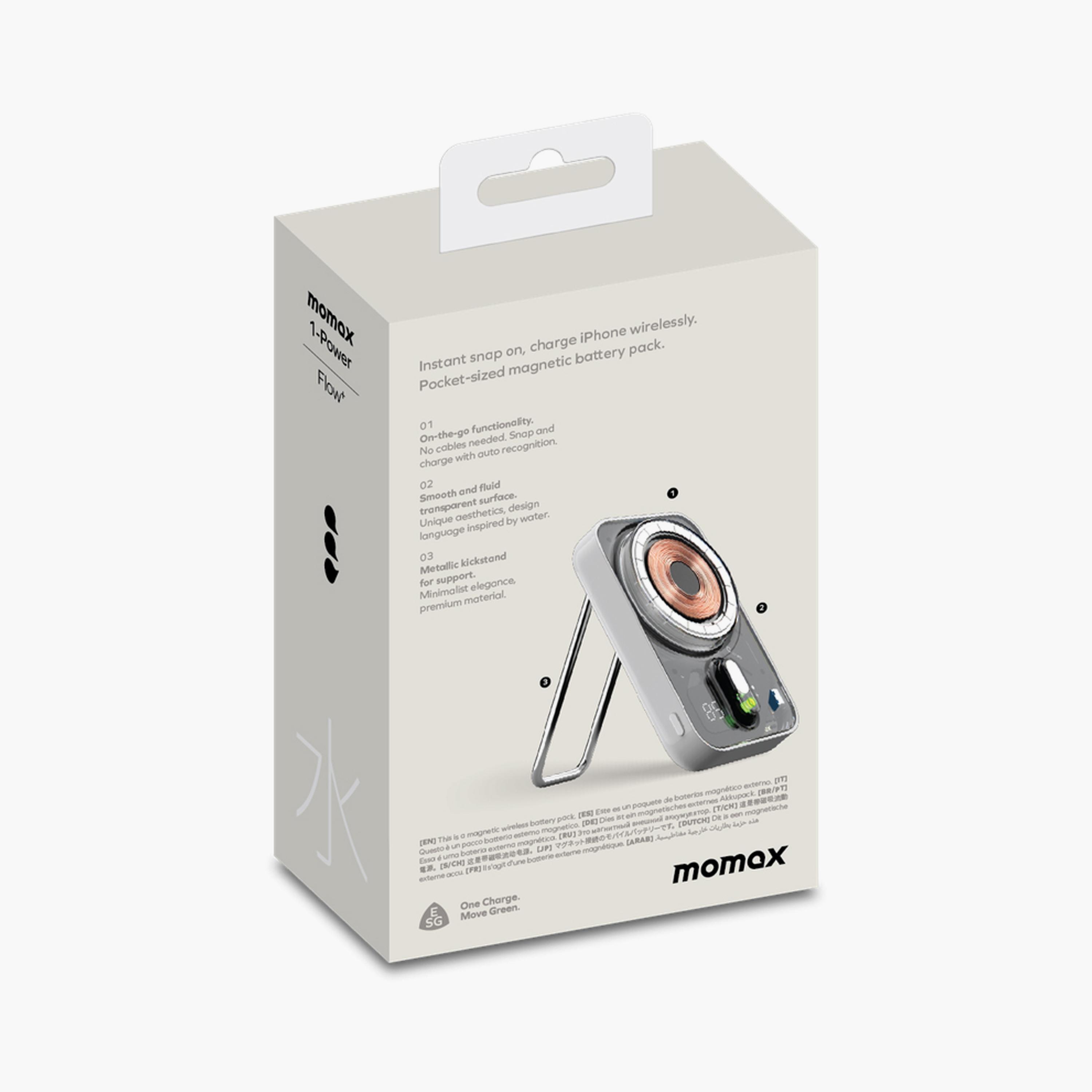 Momax 1-Power Flow+ Wireless Magnetic Battery MagSafe 10000mAh - White | IP128W-electronics-portabledevices-image-6