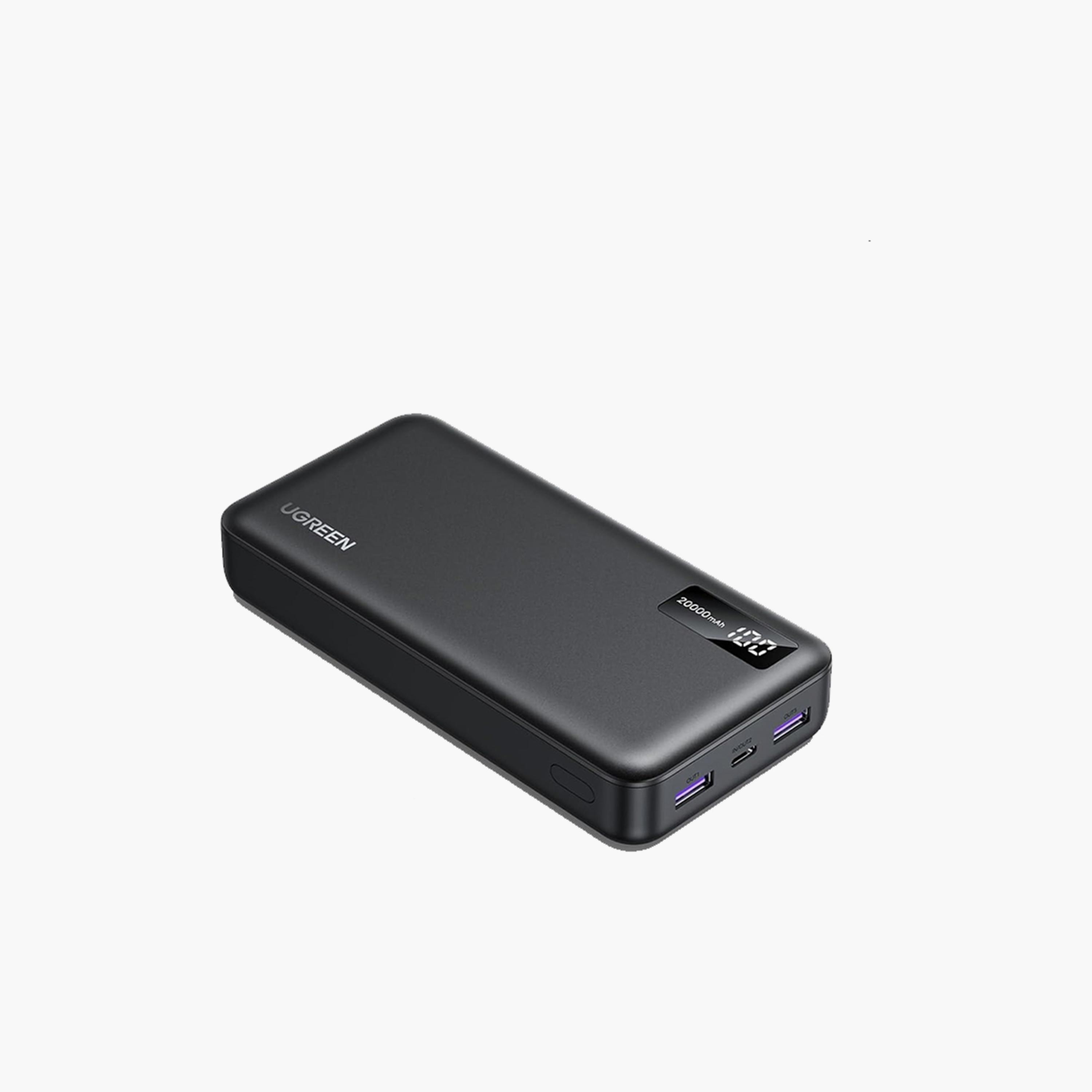 UGREEN Power Bank USb-C and 2 USB Ports 22.5W 20000mAh - Black | 25683-electronics-portabledevices-image-1